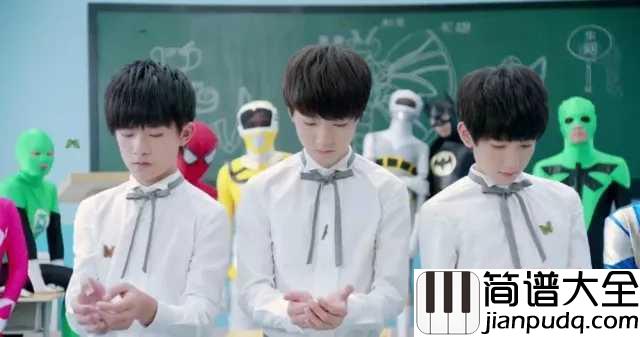 青春修炼手册钢琴谱_我的青春就是你们三小只__TFBOYS