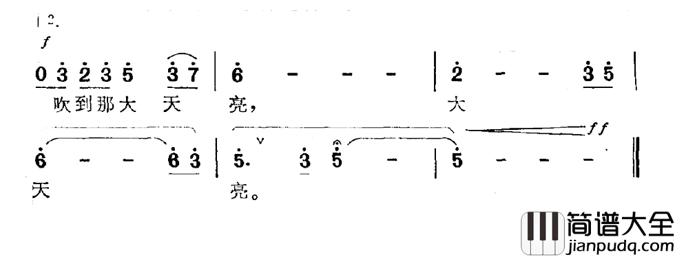 黄河唢呐简谱_赵越词_洪飞_夏平曲