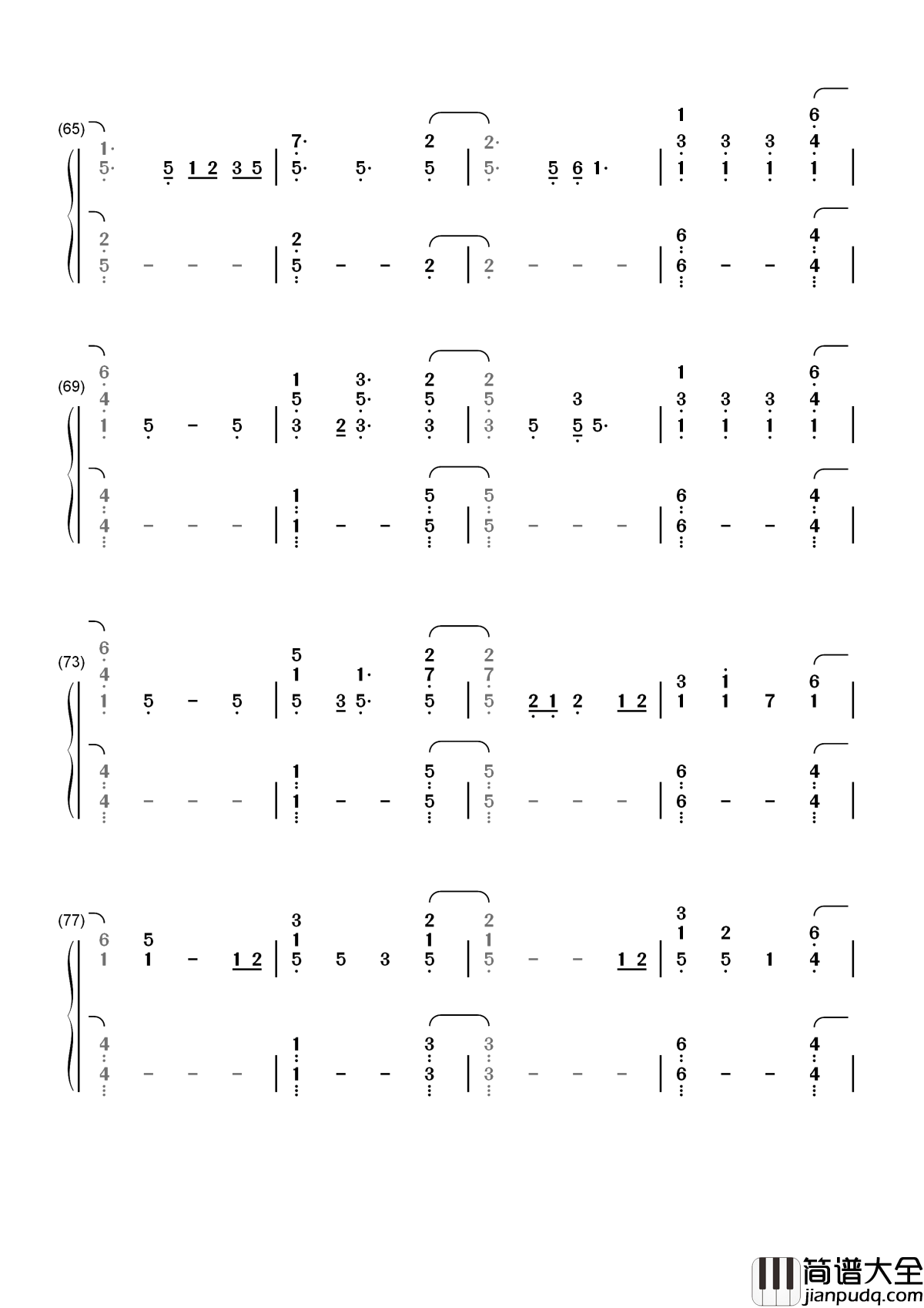 Everglow简谱__Coldplay__为何美好总是难留为何时光不能慢一些走