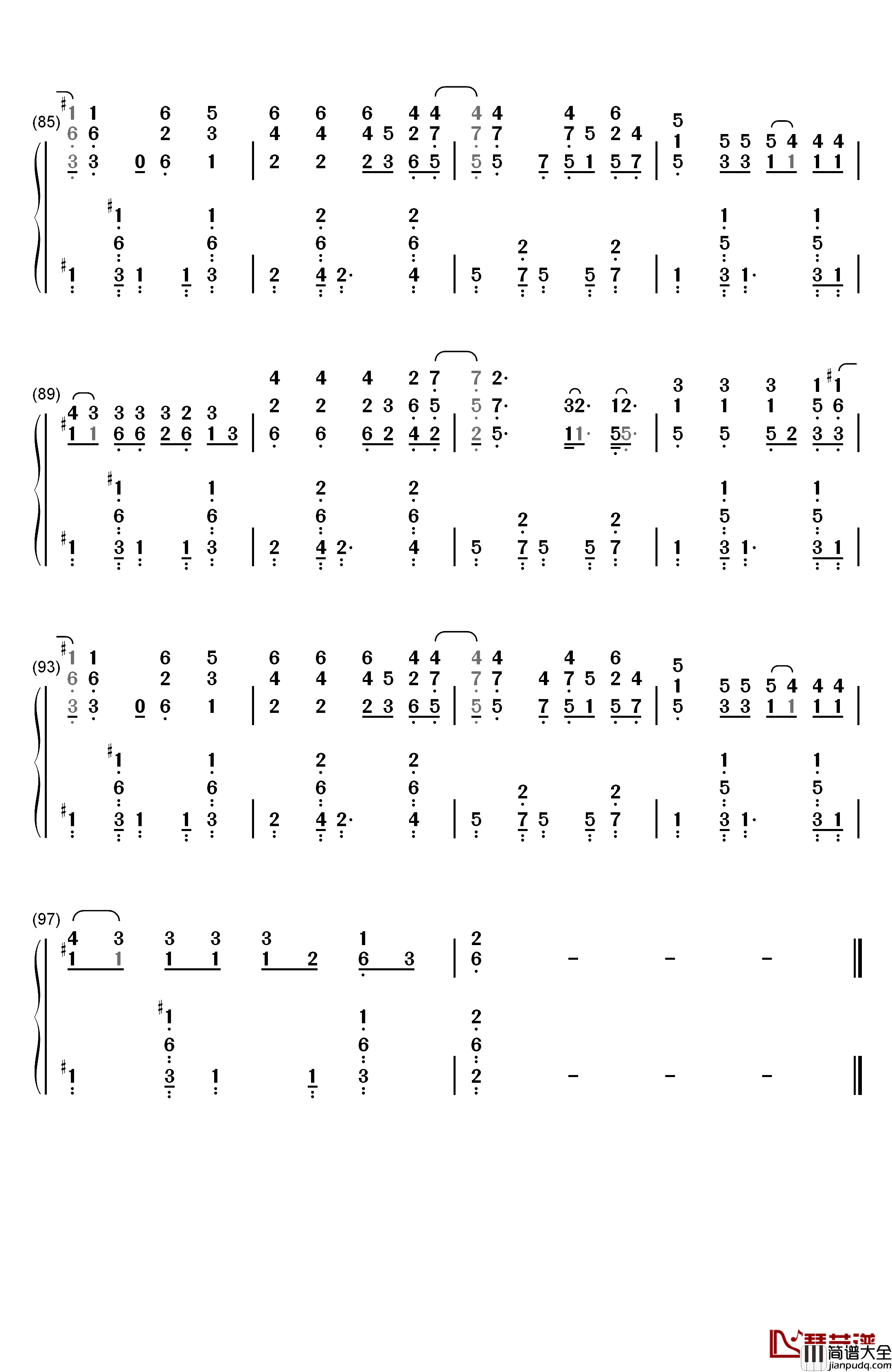 So_Am_I钢琴简谱_数字双手_Ava_Max