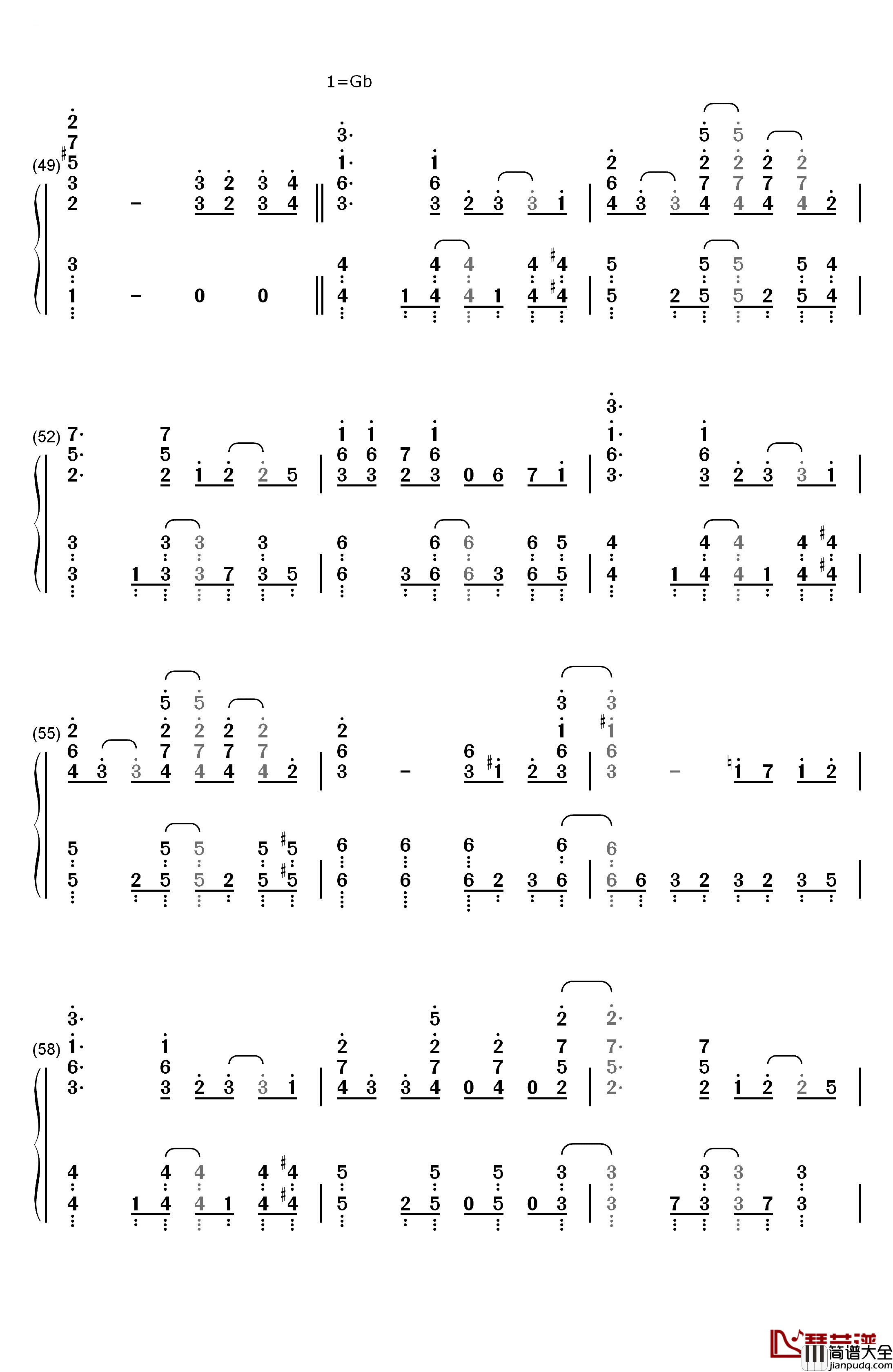 コネクト钢琴简谱_数字双手_ClariS