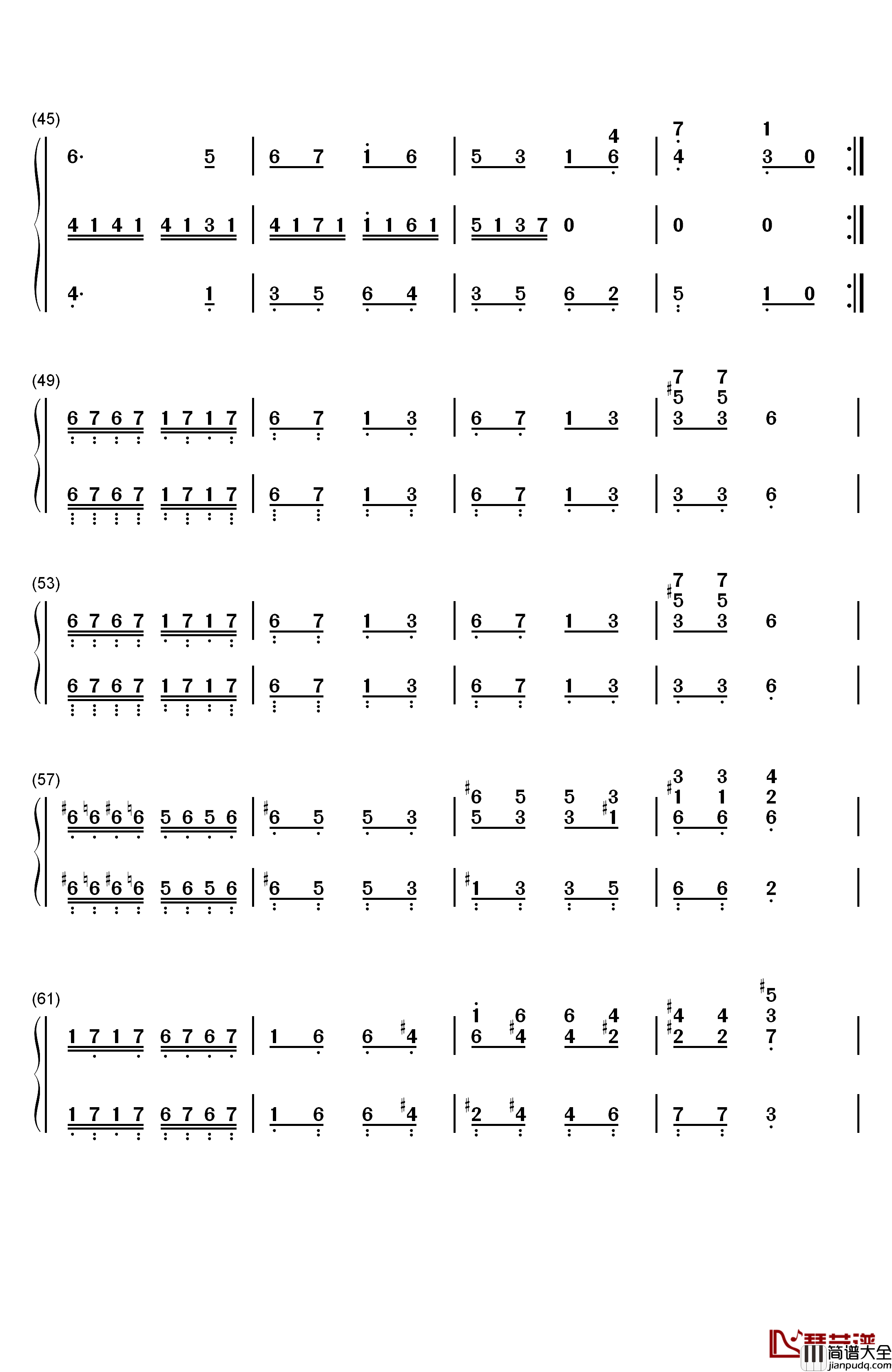 圣诞老人钢琴简谱_数字双手_舒曼__Schumann