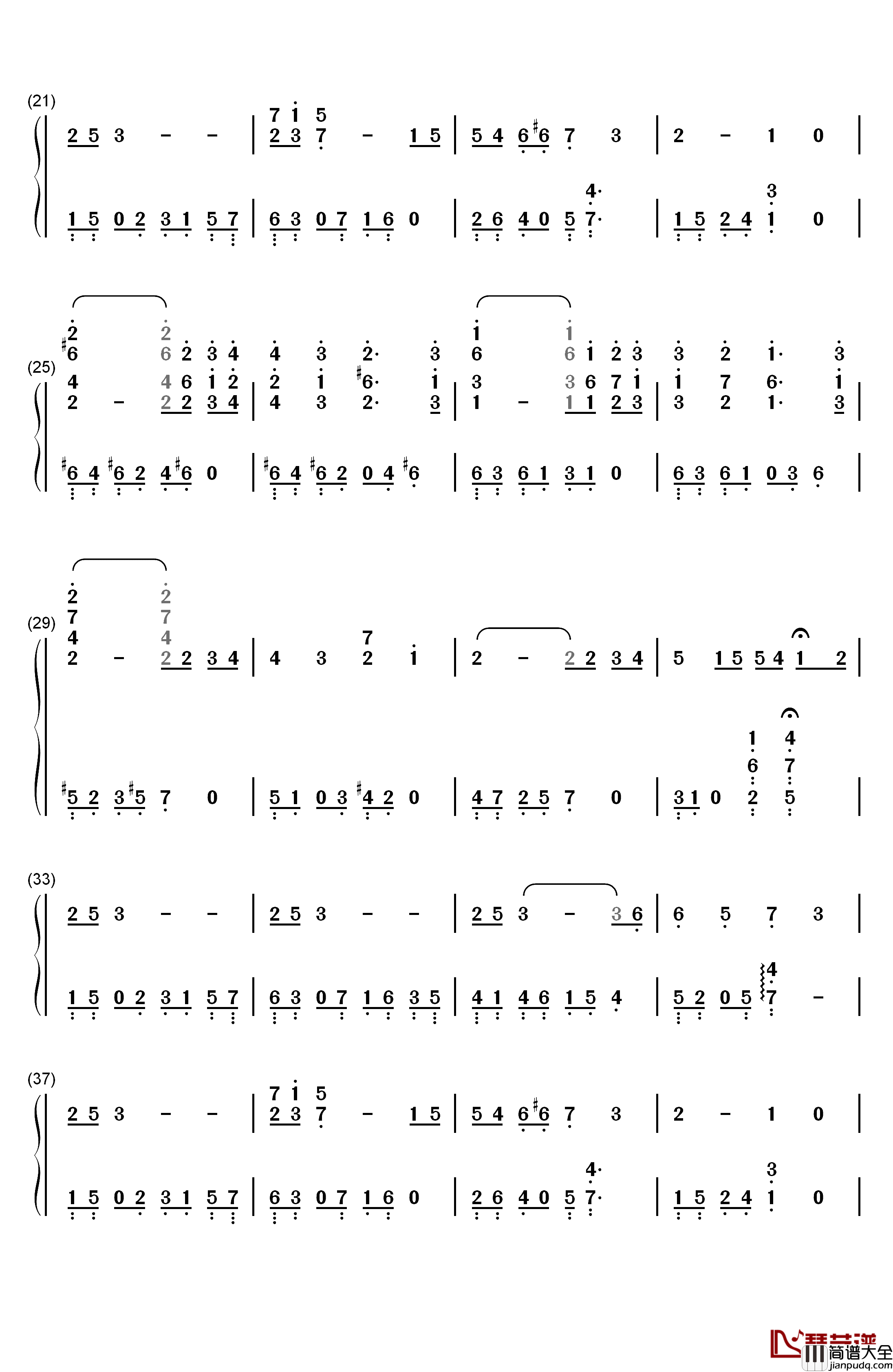 Love_Longin钢琴简谱_数字双手_未知