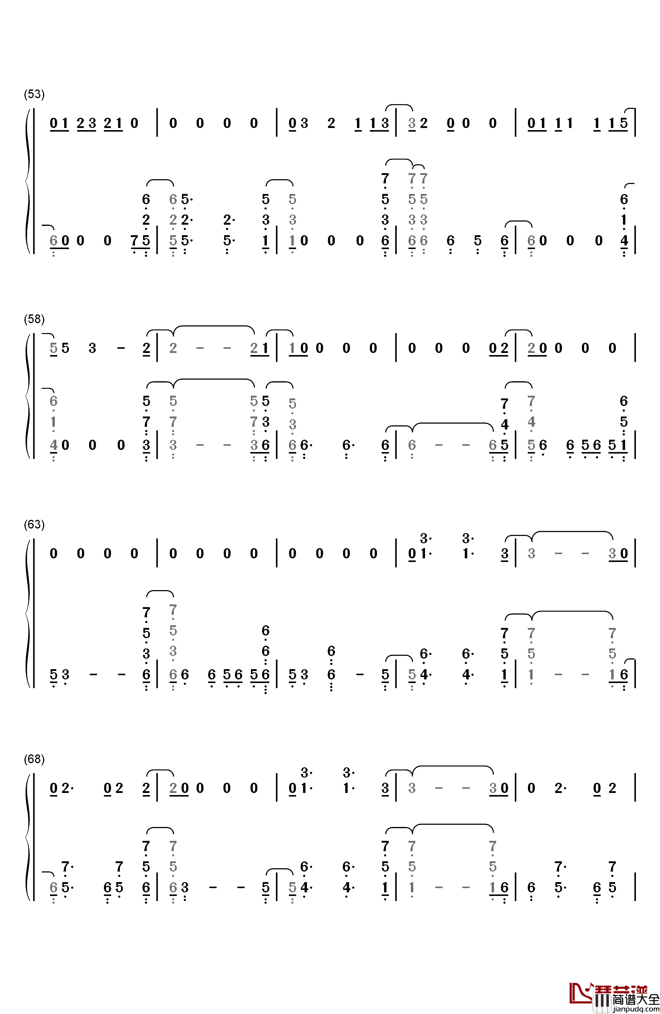 Prayers_Up钢琴简谱_数字双手_Calvin_Harris