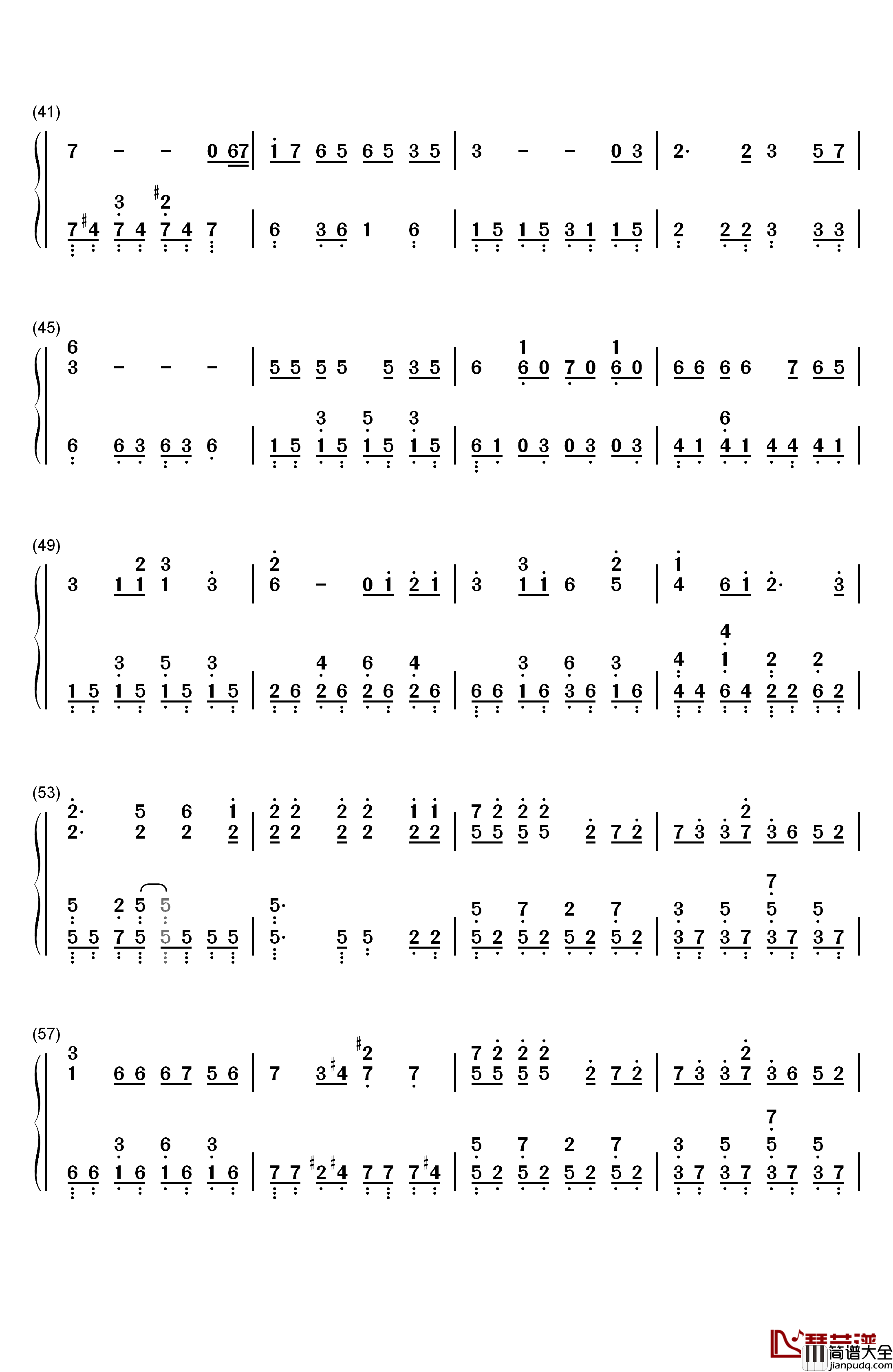 恋爱捉迷藏钢琴简谱_数字双手_SNH48