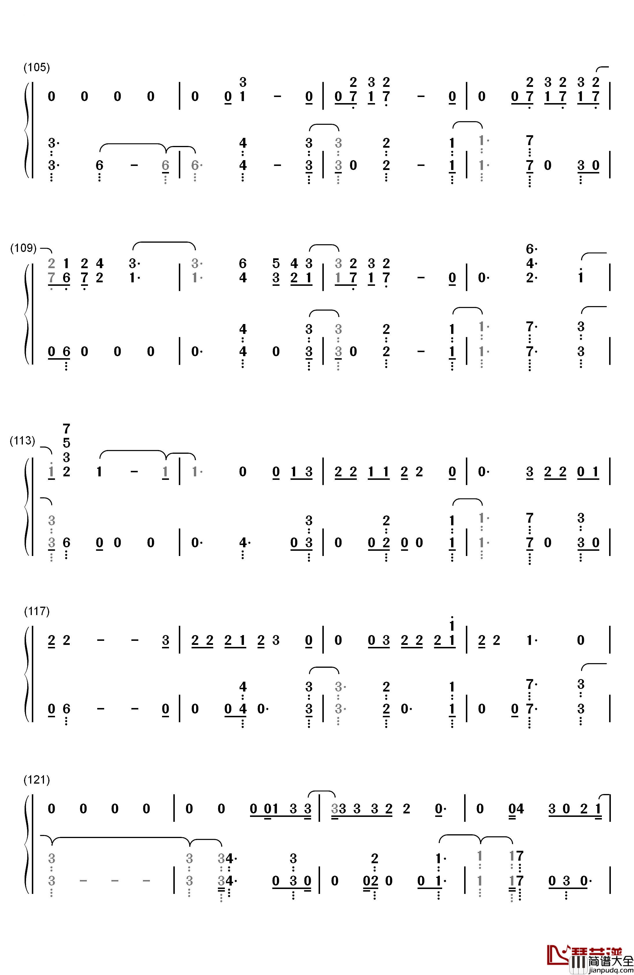 Cash_Out钢琴简谱_数字双手_Calvin_Harris