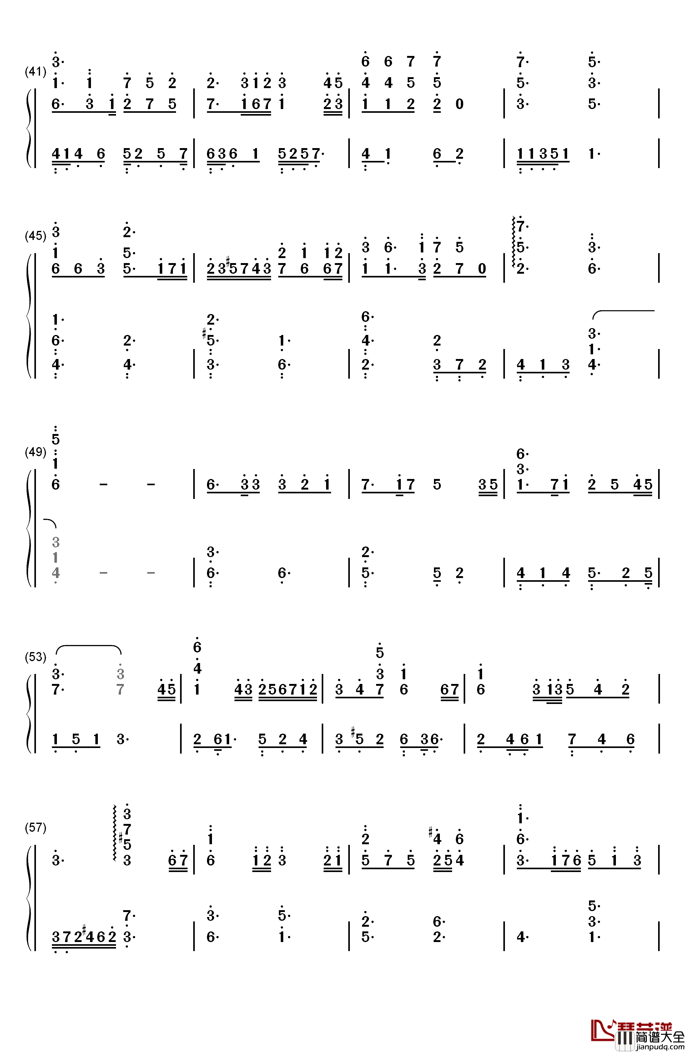 十亿光年的距离钢琴简谱_数字双手_V.K克