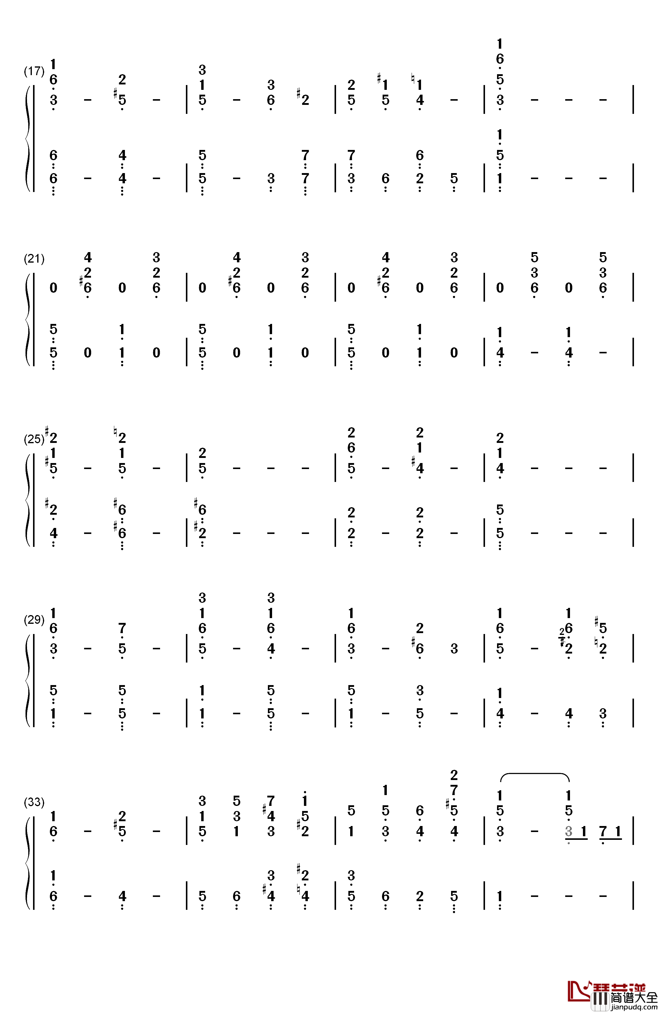 The_Christmas_Song钢琴简谱_数字双手_Nat_King_Cole