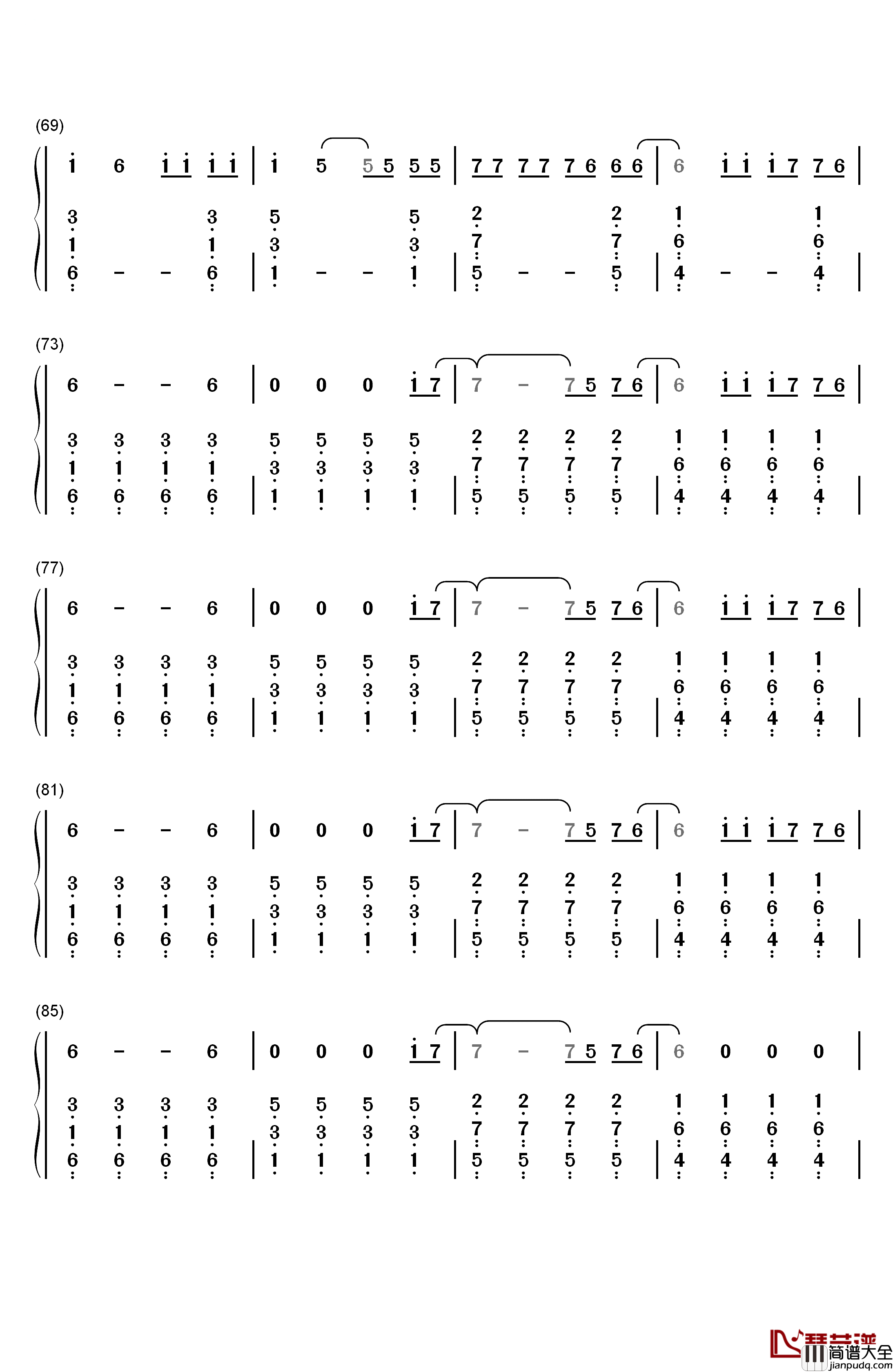 Tonight_(I'm_Lovin'_You)钢琴简谱_数字双手_Enrique_Iglesias