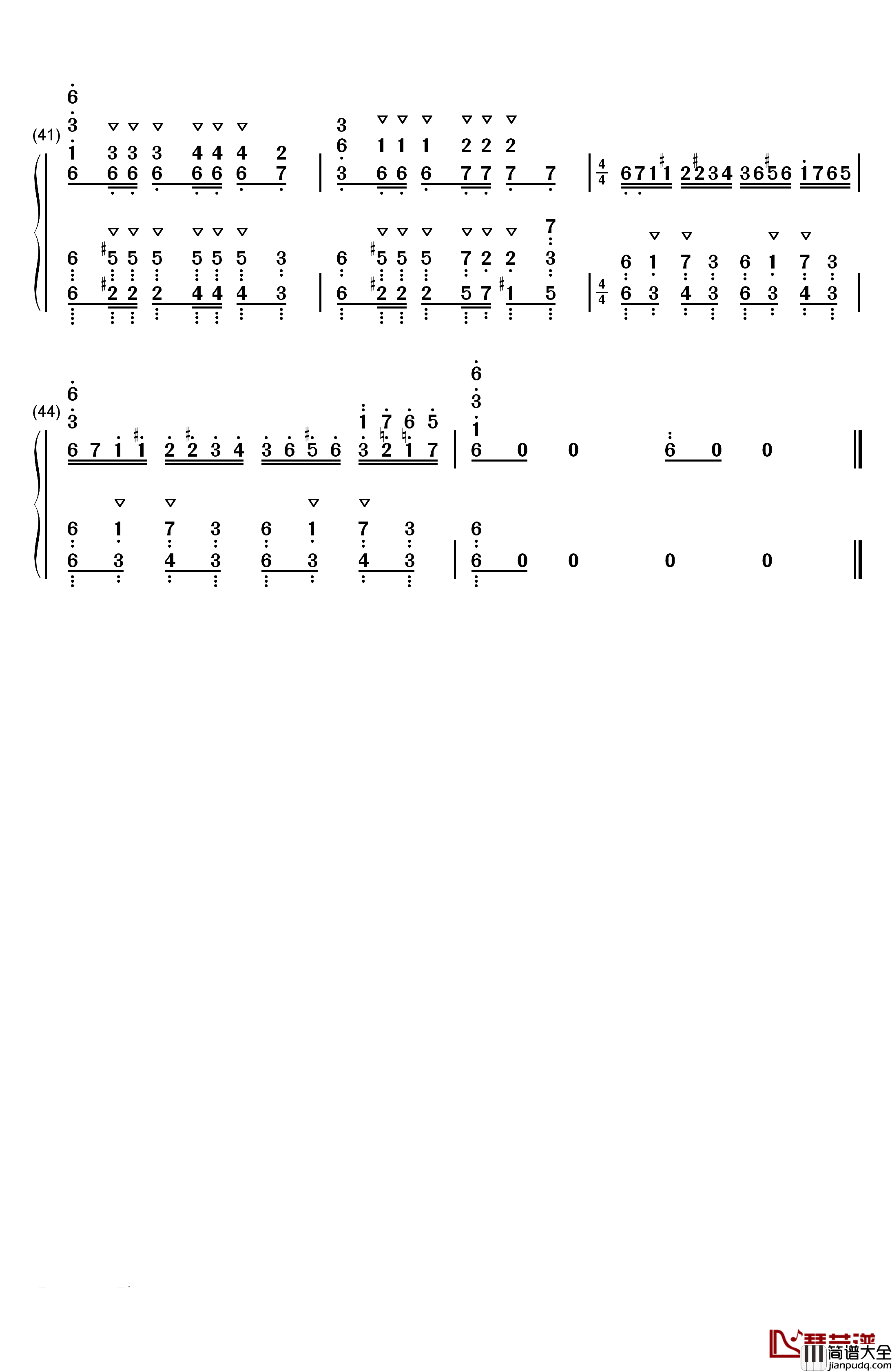 JAY的SECRET钢琴简谱_数字双手_周杰伦