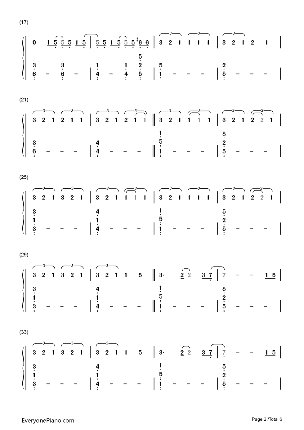 Good_Girls钢琴简谱_数字双手_5_Seconds_of_Summer