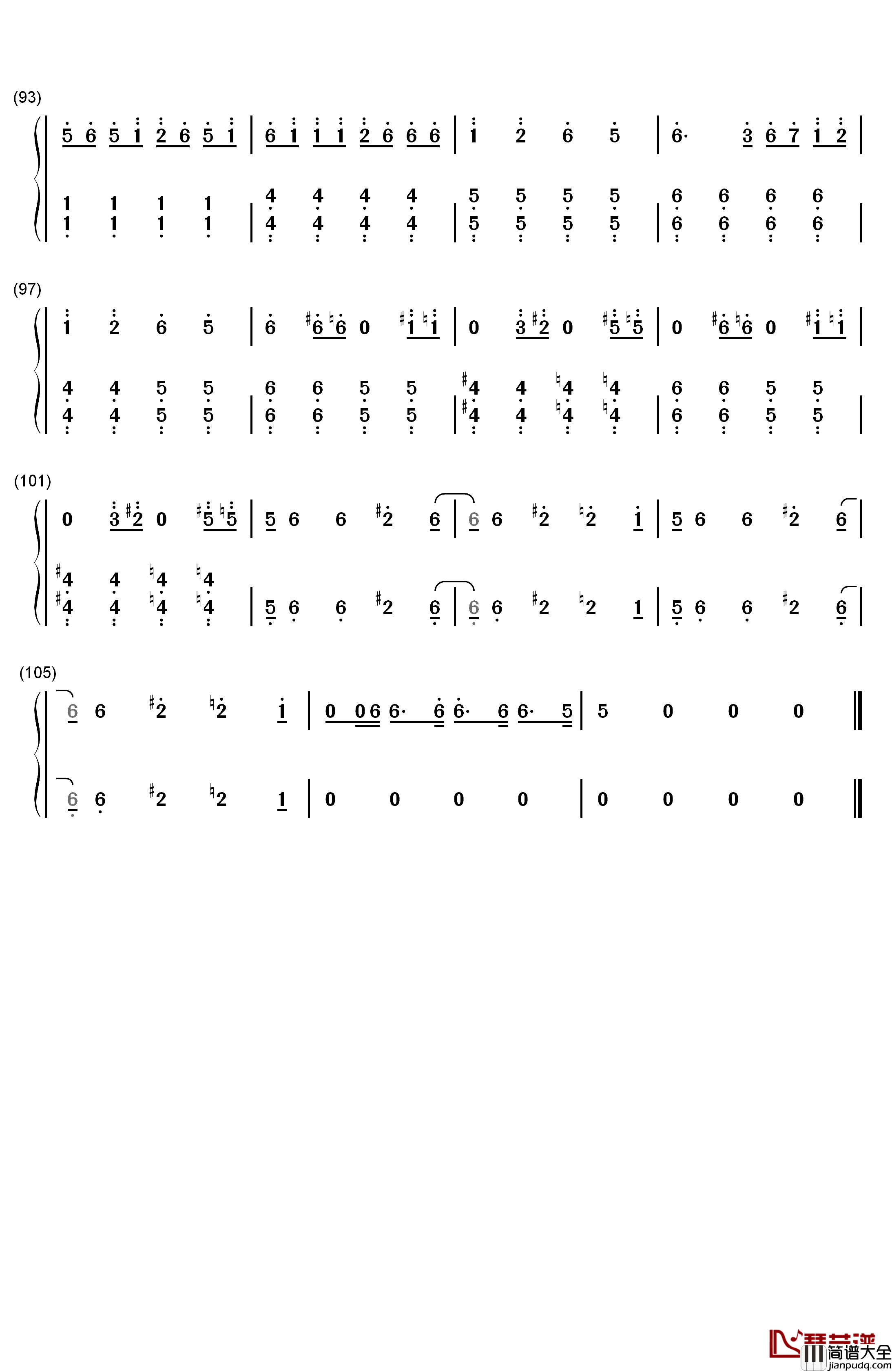 威風堂々钢琴简谱_数字双手_梅とら