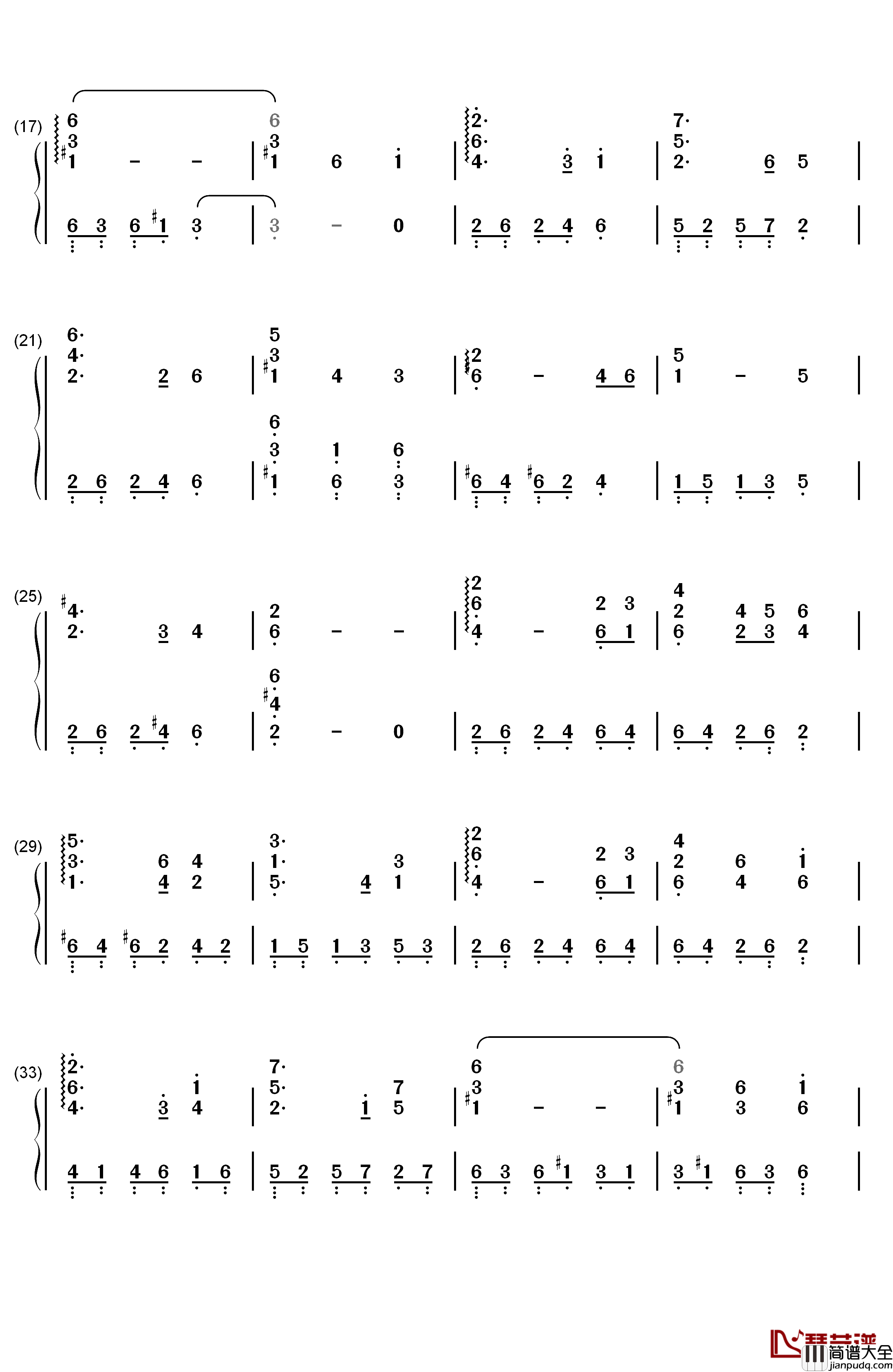 廃狱ララバイ钢琴简谱_数字双手_东方Project