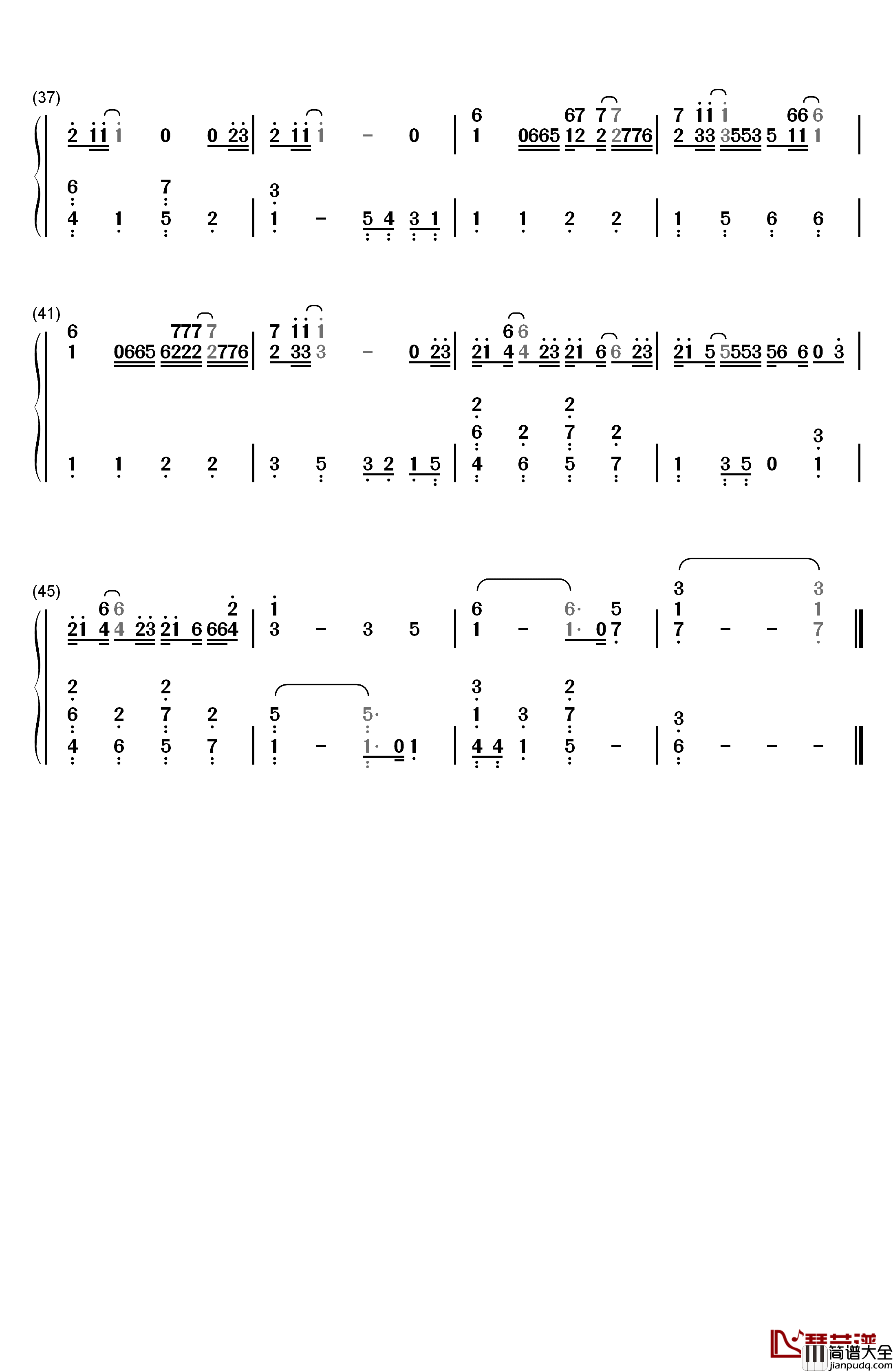 secret_base~君がくれたもの~钢琴简谱_数字双手_ZONE