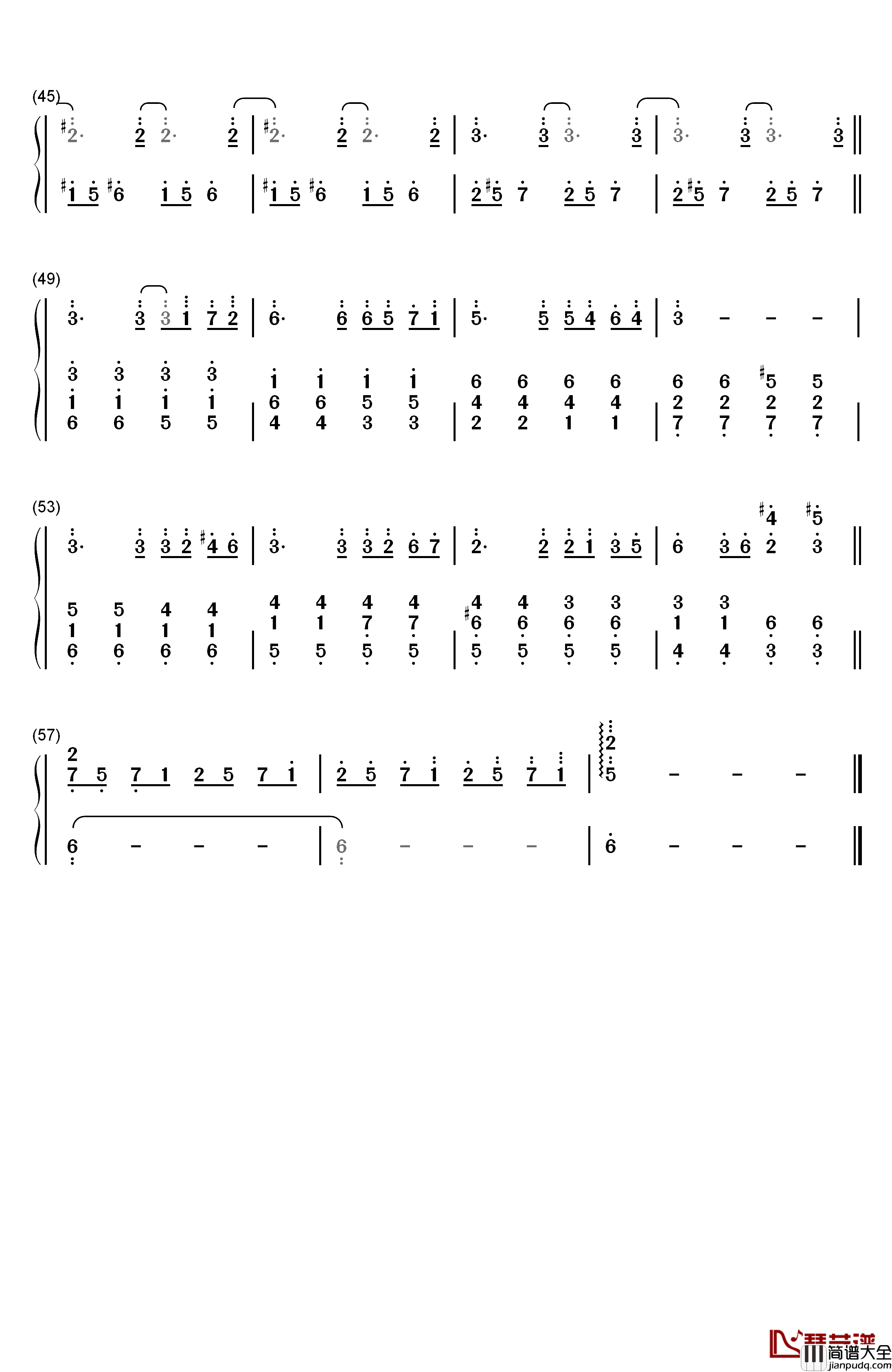 Energy_Flow钢琴简谱_数字双手_坂本龙一