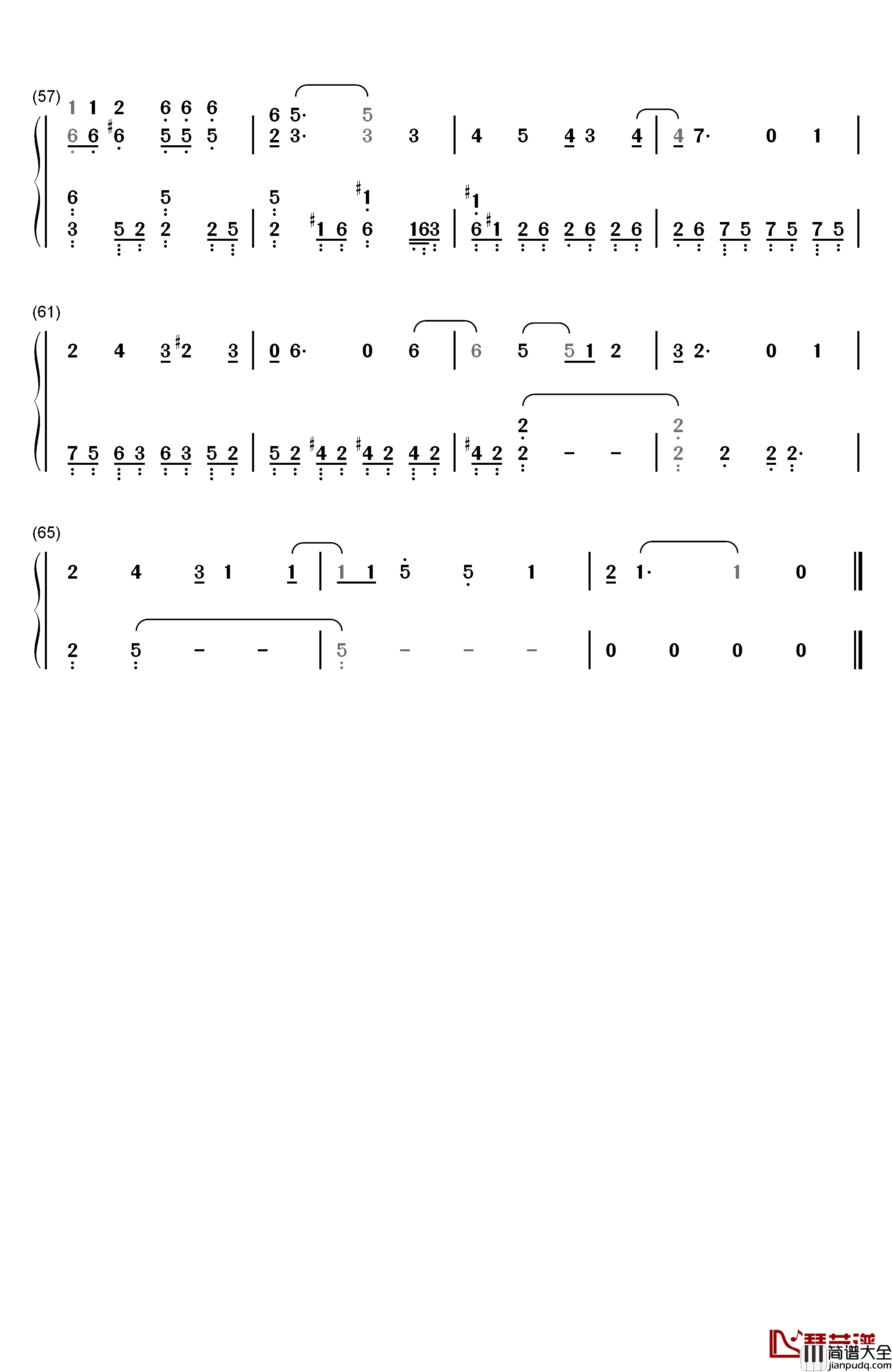 ボタン钢琴简谱_数字双手_PENGUIN_RESEARCH