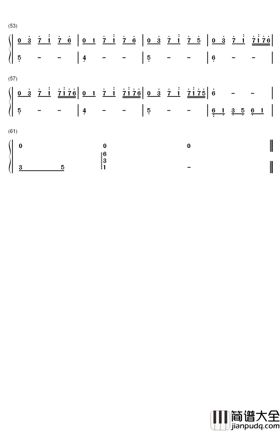 独角戏钢琴简谱_数字双手_许茹芸