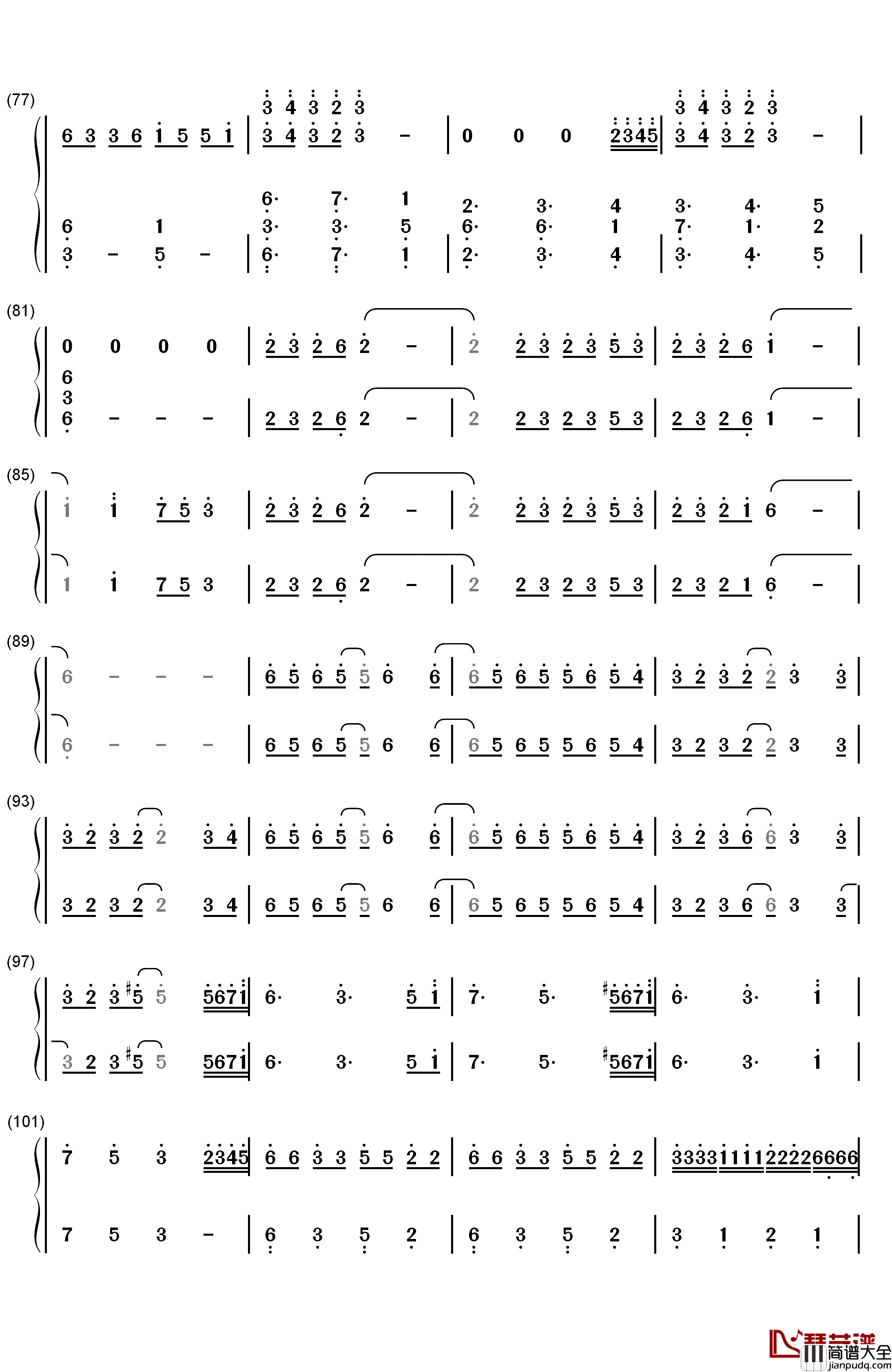 Merry_Christmas_Mr._Lawrence钢琴简谱_数字双手_Hikaru_Utada