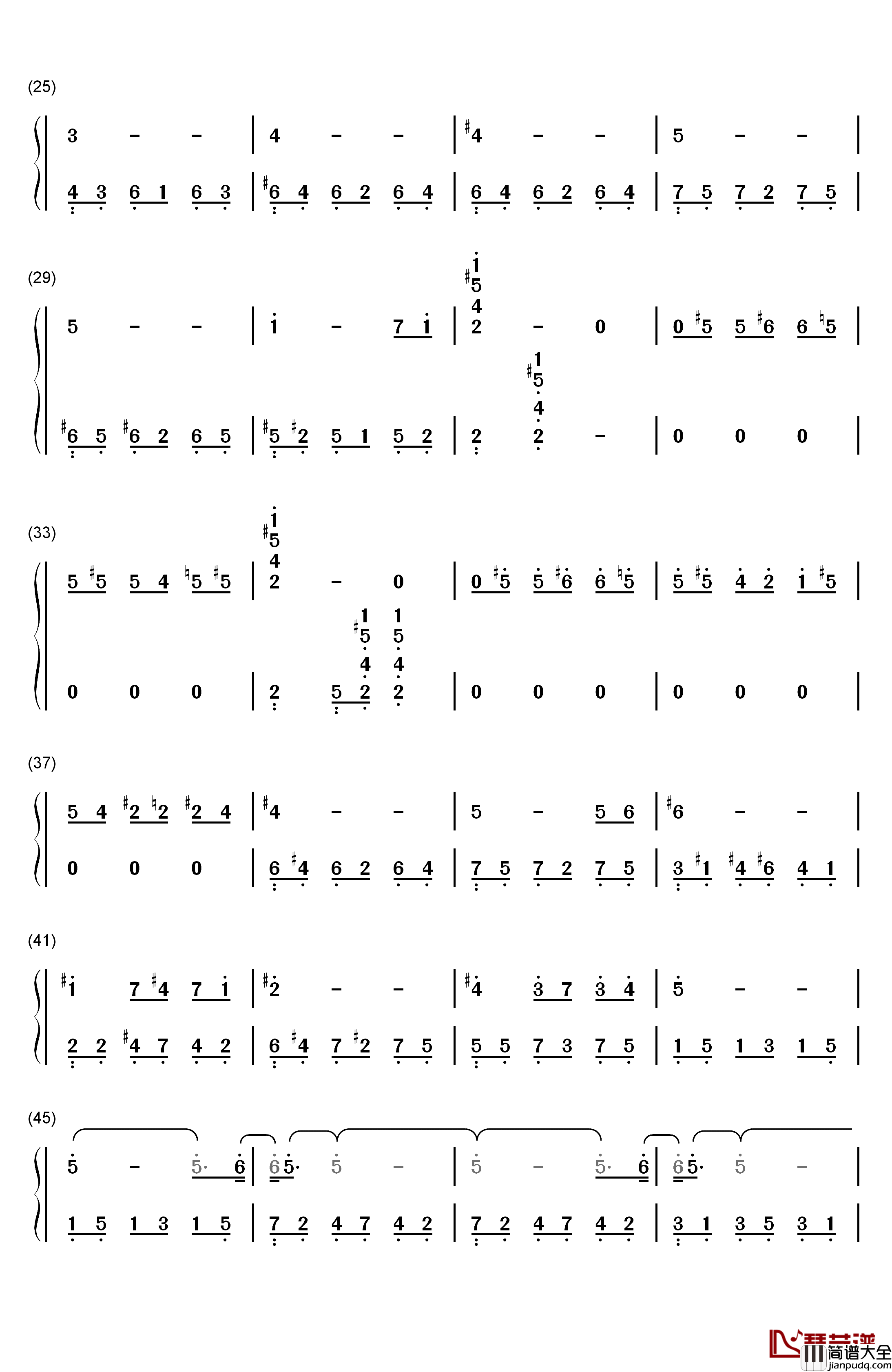 Cavatina钢琴简谱_数字双手_Stanley_Myers