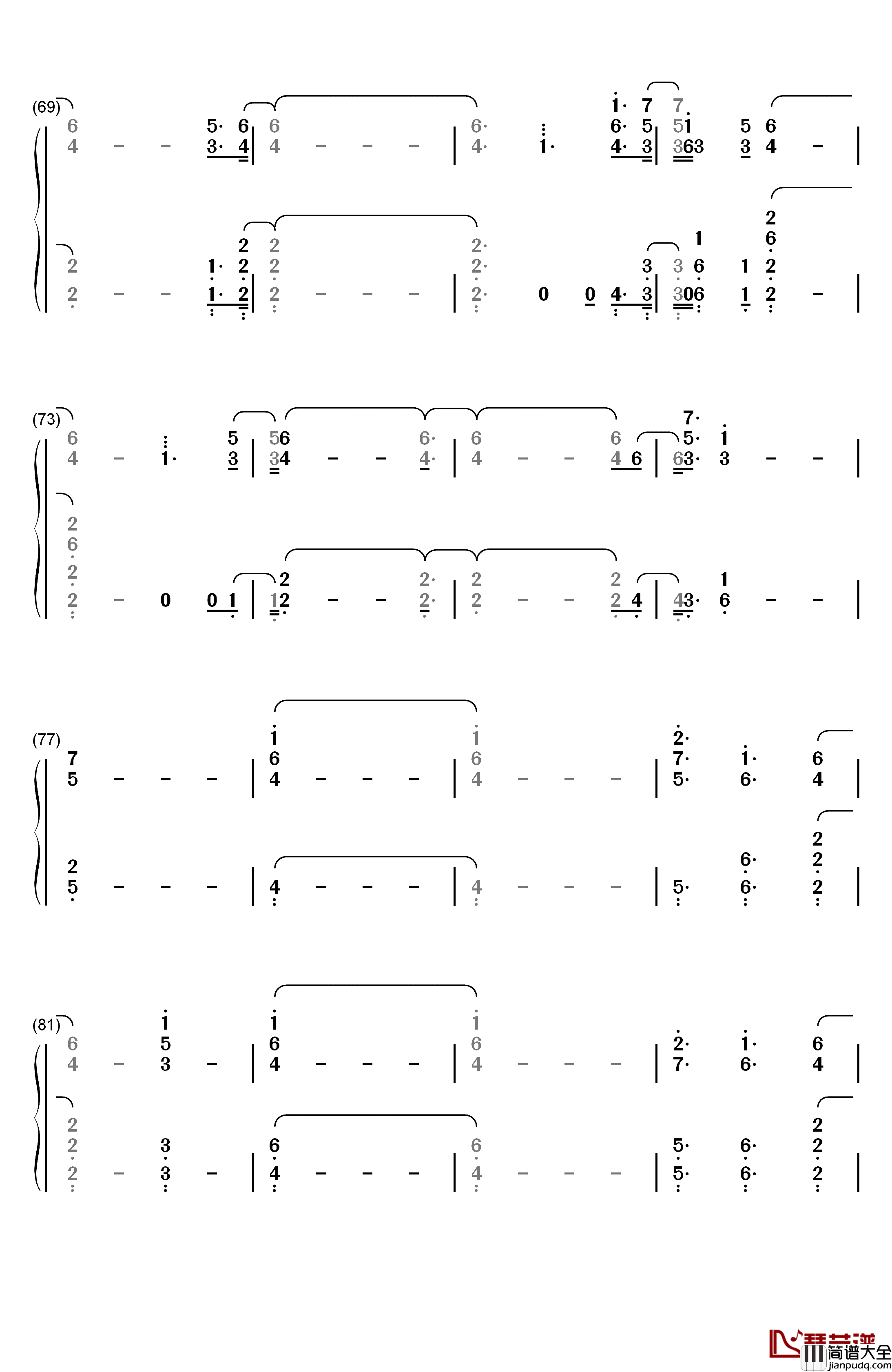 Out_Of_My_Head钢琴简谱_数字双手_Charli_XCX