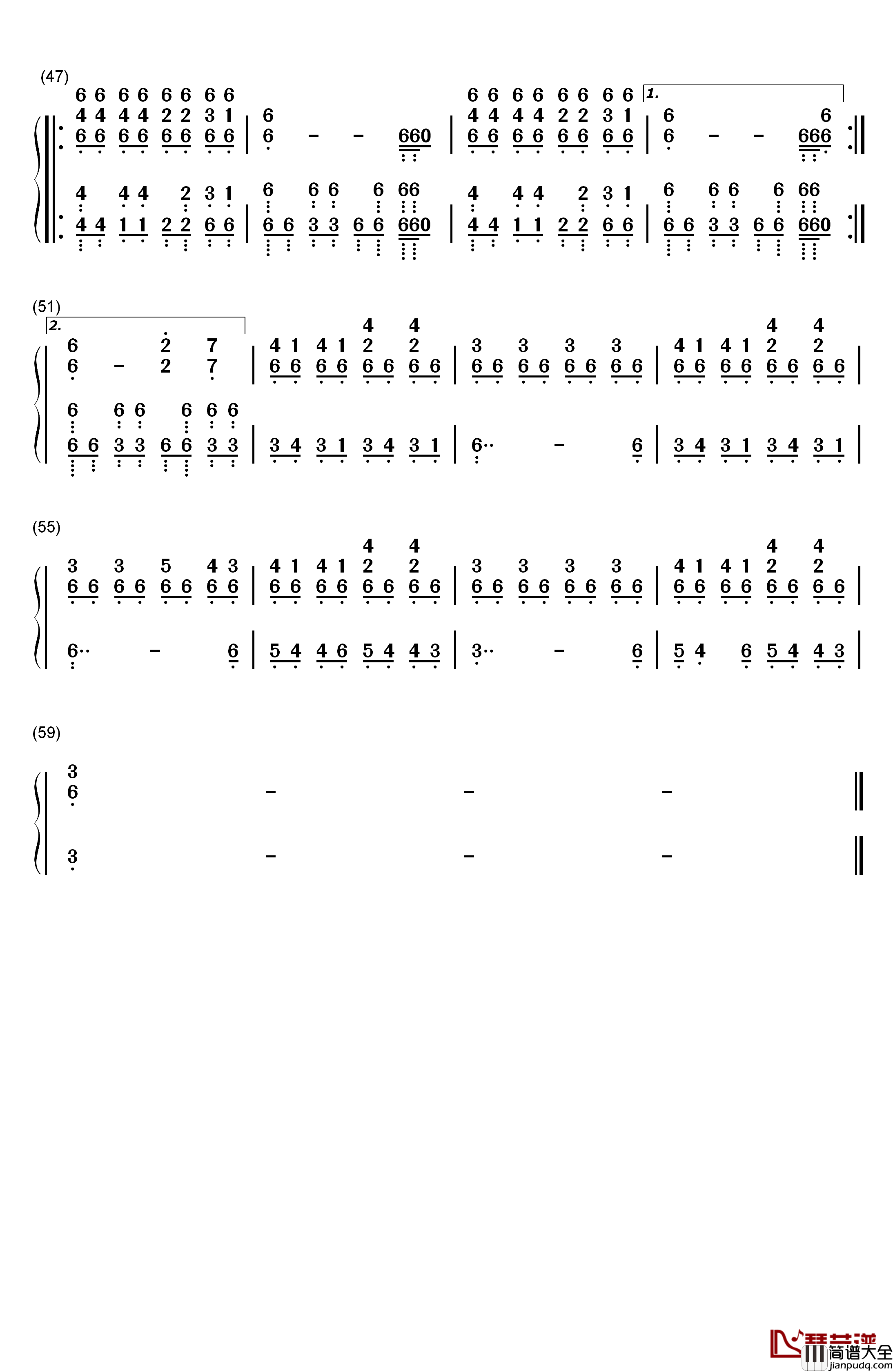 Heathens钢琴简谱_数字双手_Twenty_One_Pilots