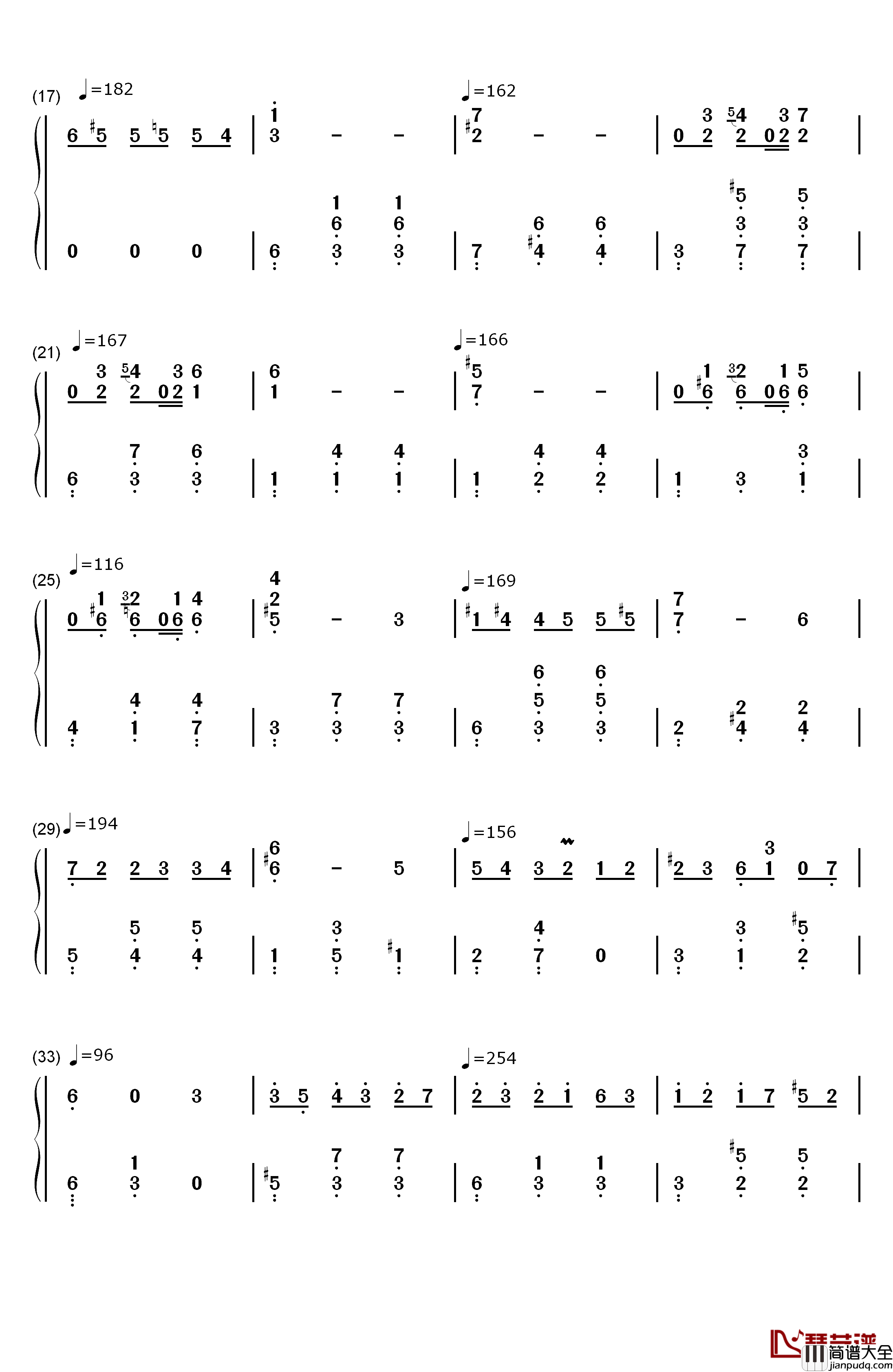 升C小调圆舞曲钢琴简谱_数字双手_肖邦