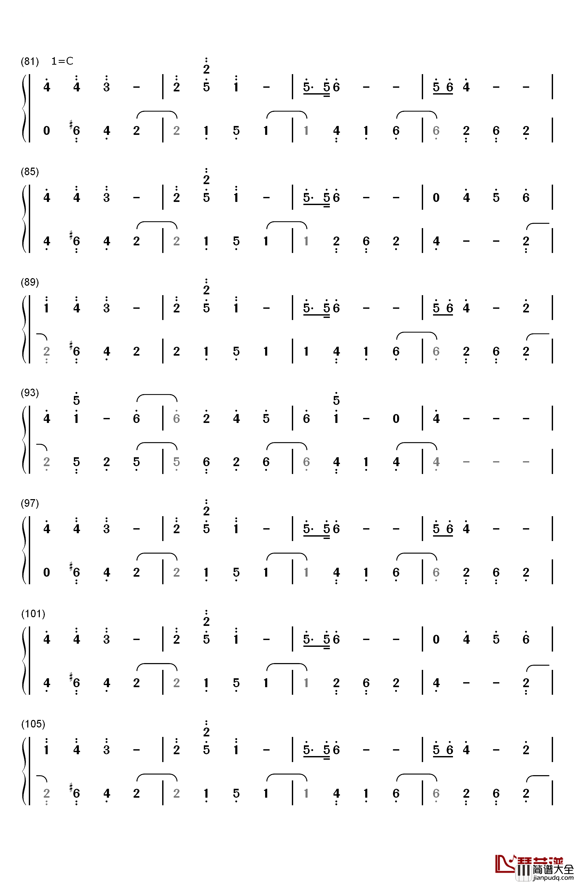 忧伤还是快乐_原名_My_Soul_钢琴简谱_数字双手_July__줄라이