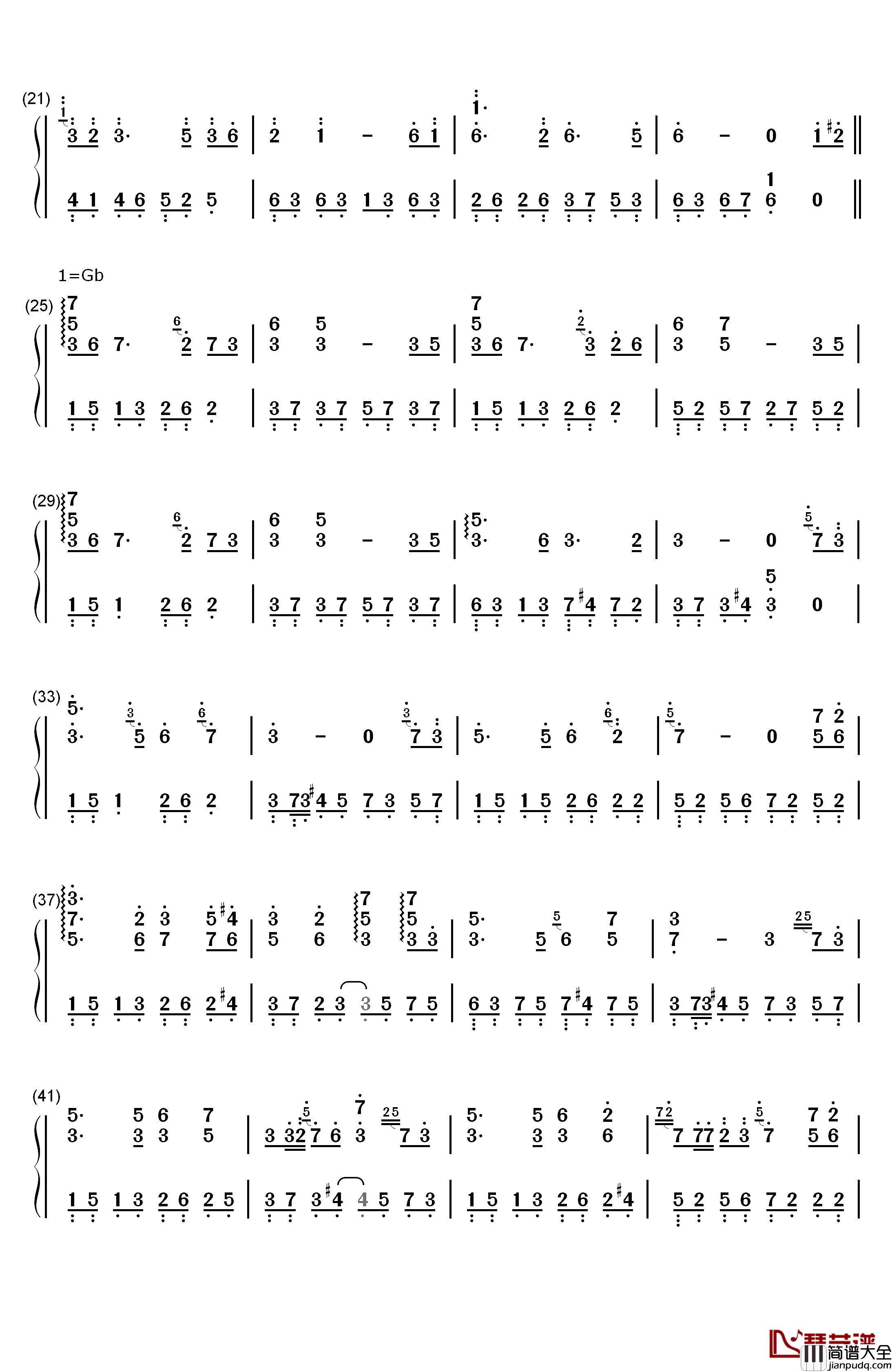 风居住的街道钢琴简谱_数字双手_矶村由纪子