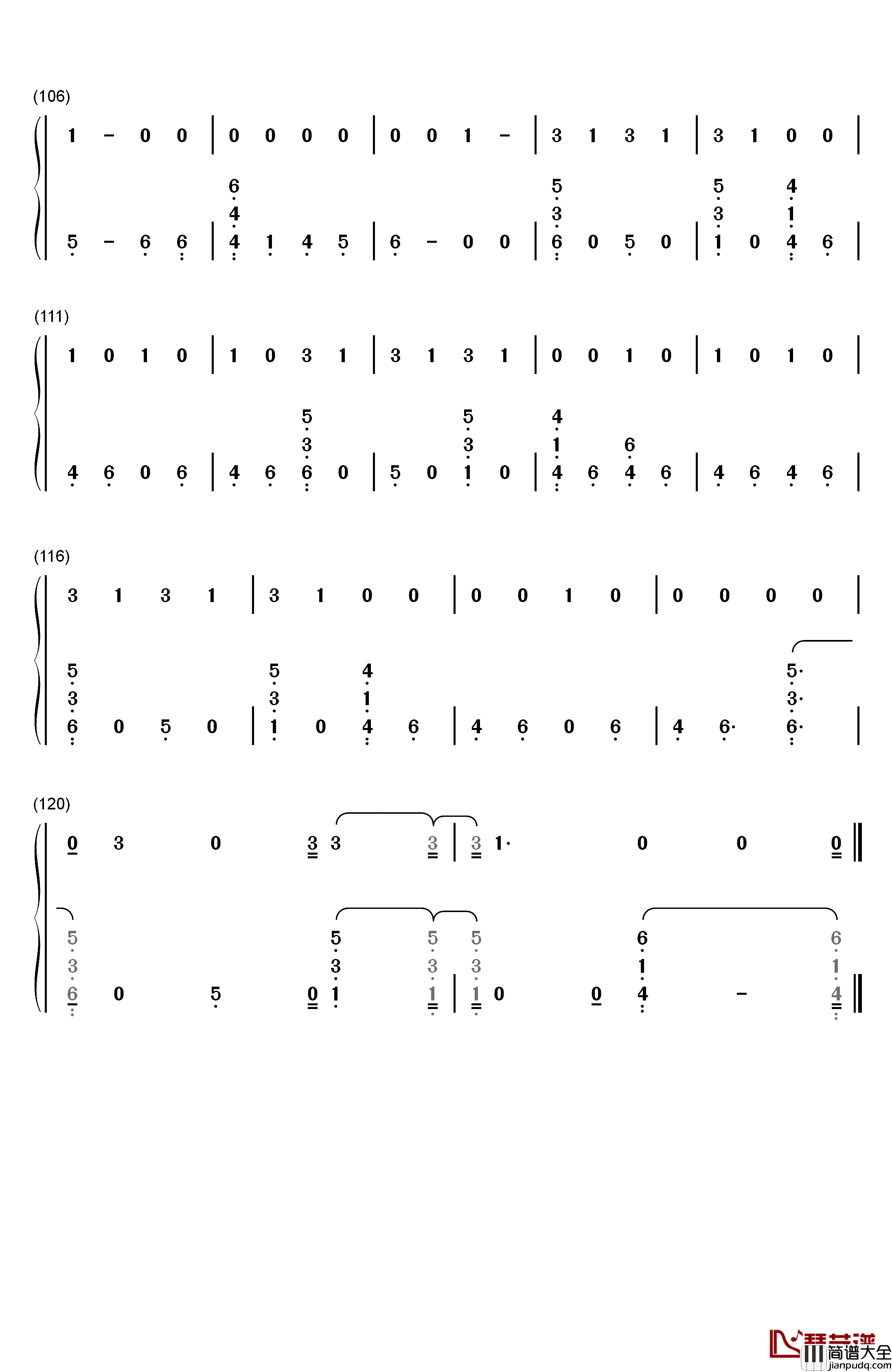 Hostage钢琴简谱_数字双手_Billie_Eilish