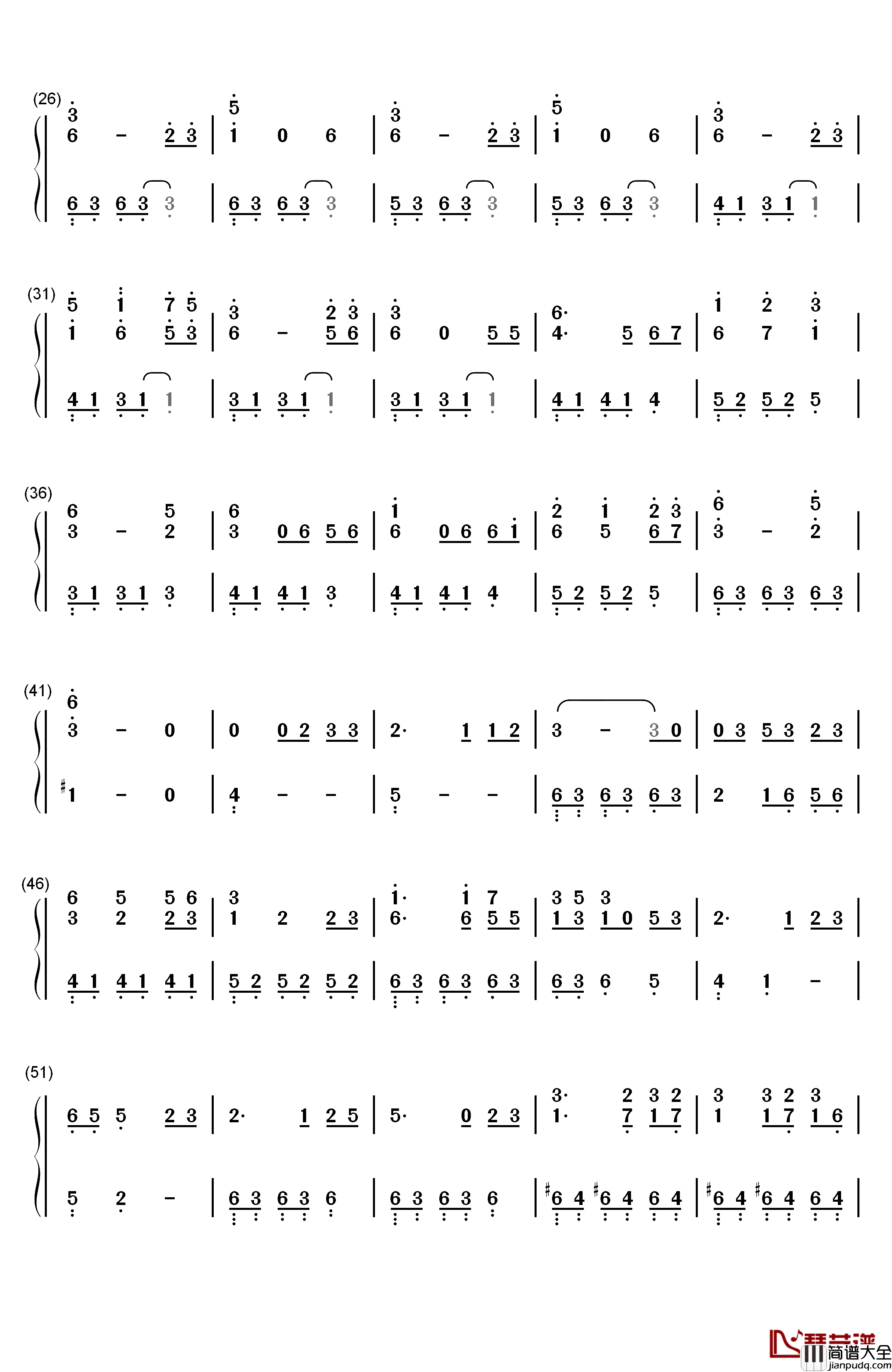 四季折の羽钢琴简谱_数字双手_鏡音リン__鏡音レン