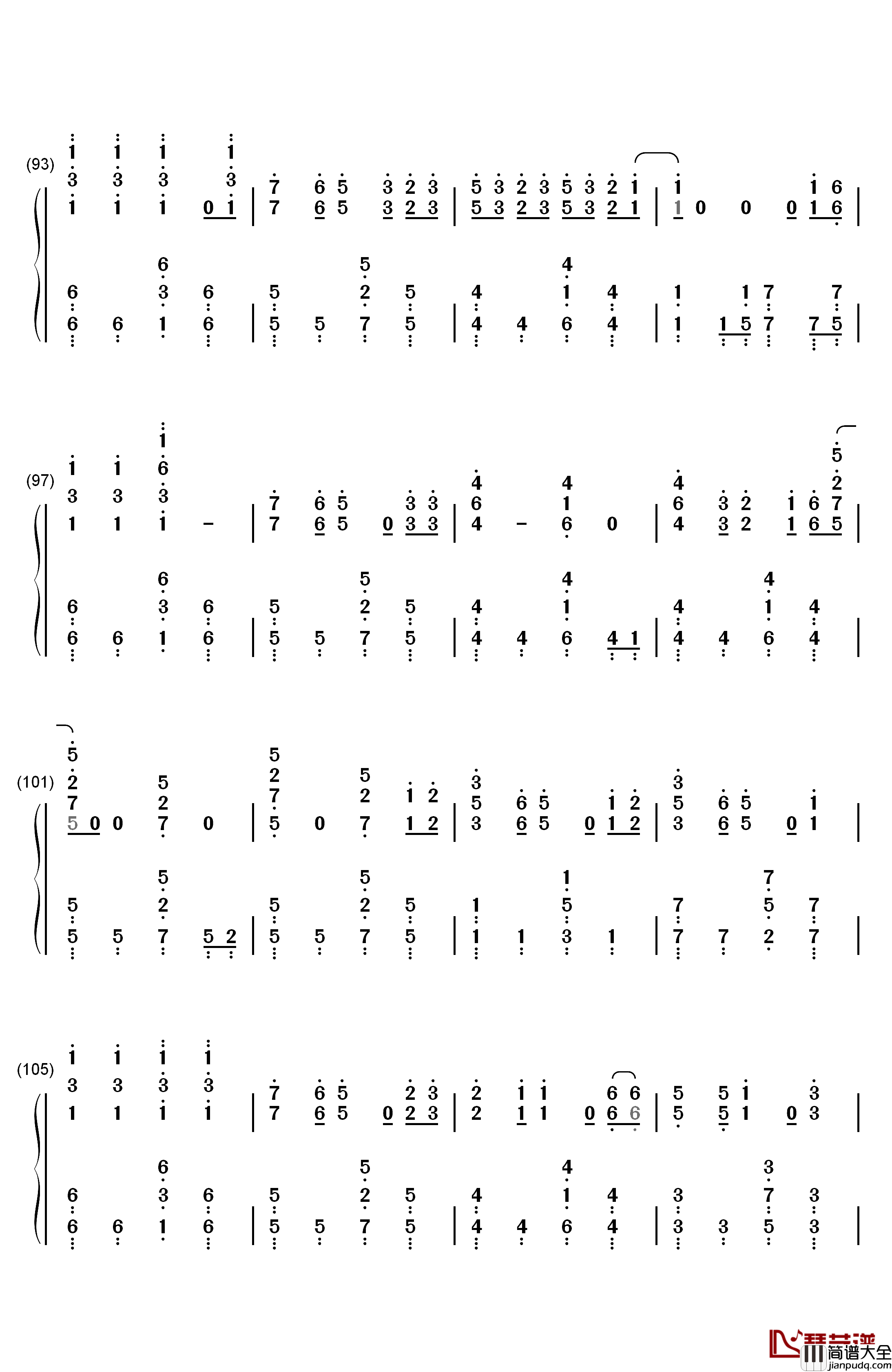 君だったら钢琴简谱_数字双手_HAPPY_BIRTHDAY