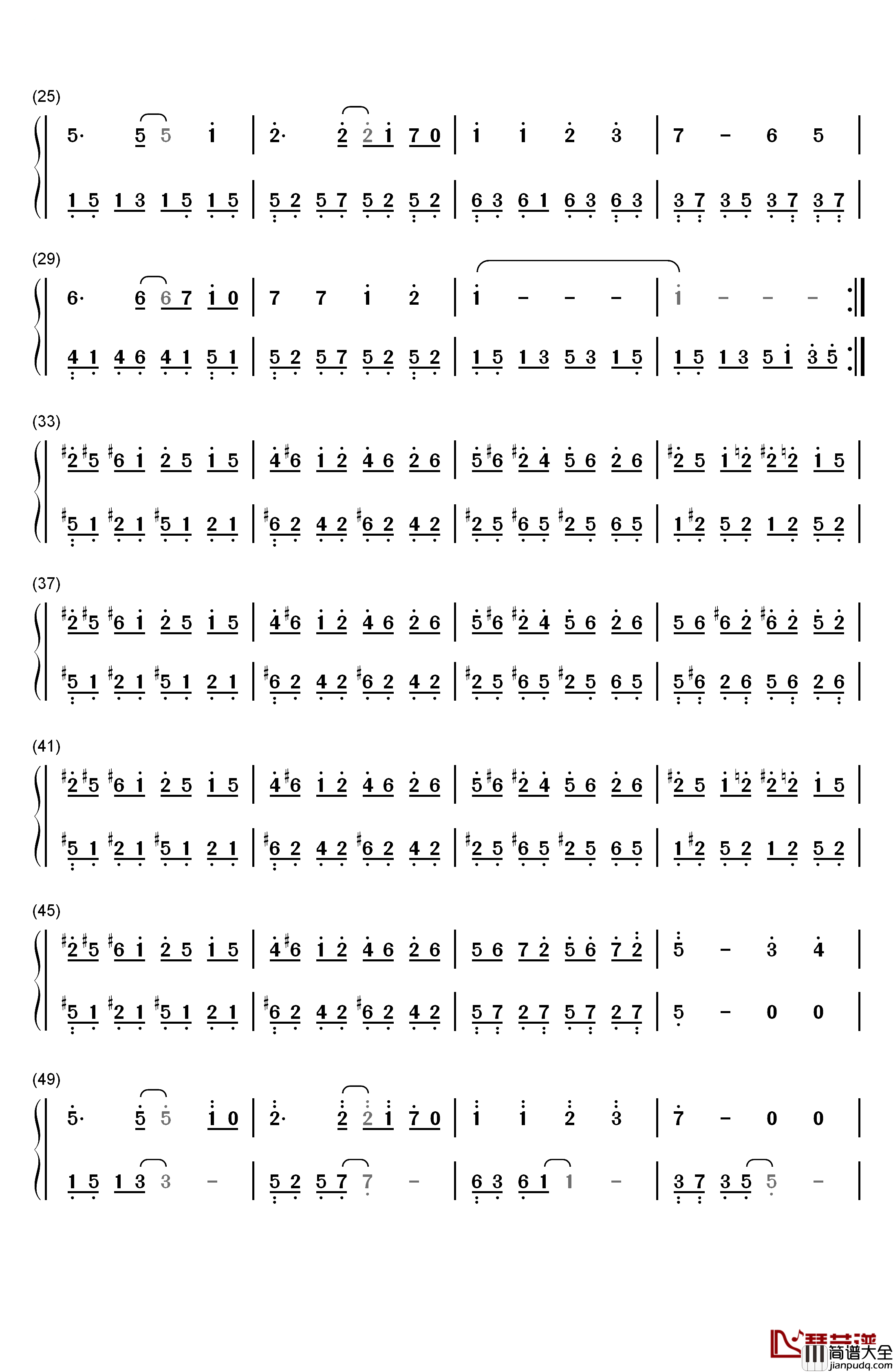 Estavius钢琴简谱_数字双手_Phyrnna