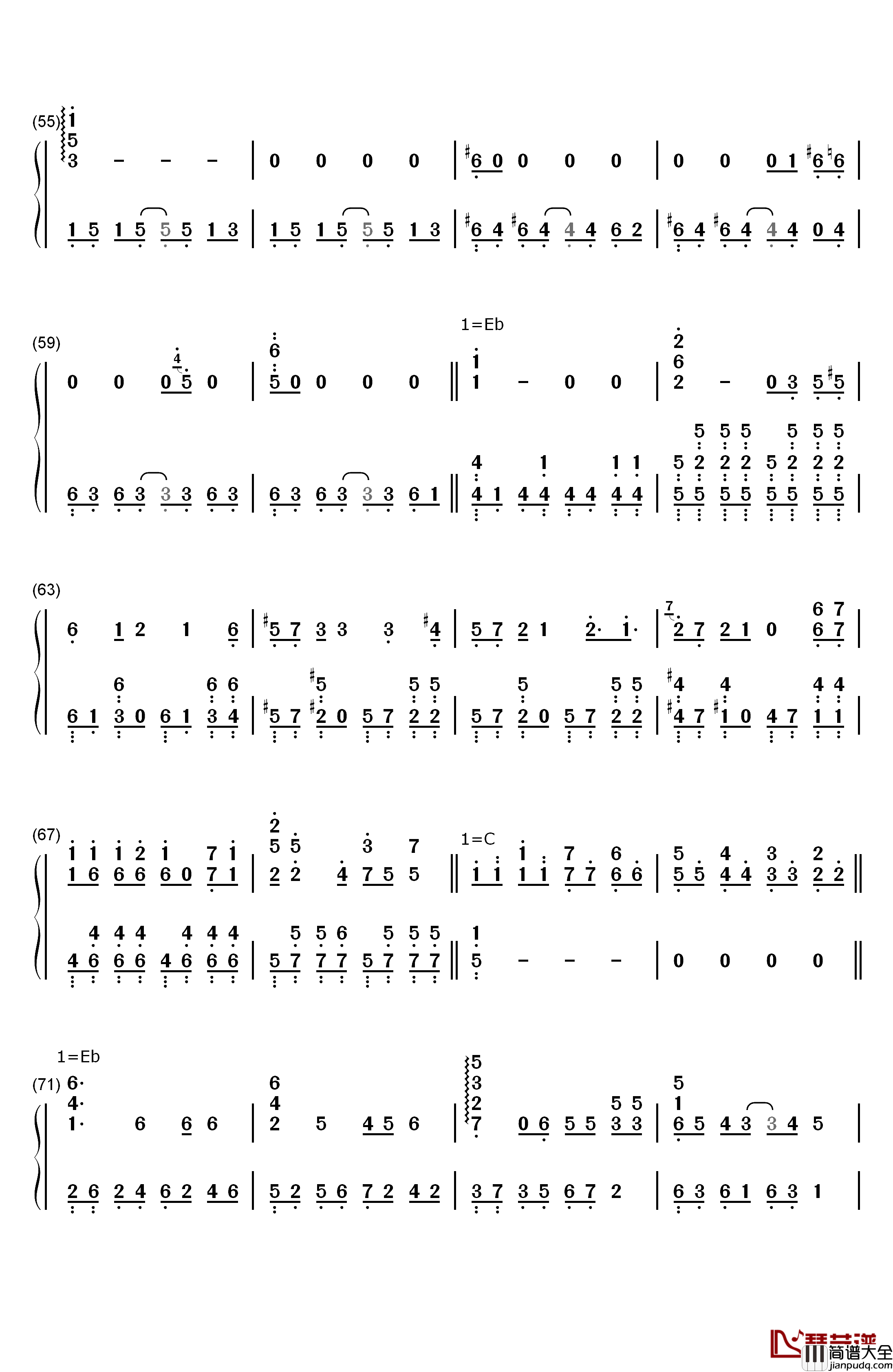 渐渐被你吸引钢琴简谱_数字双手_FIELD_OF_VIEW