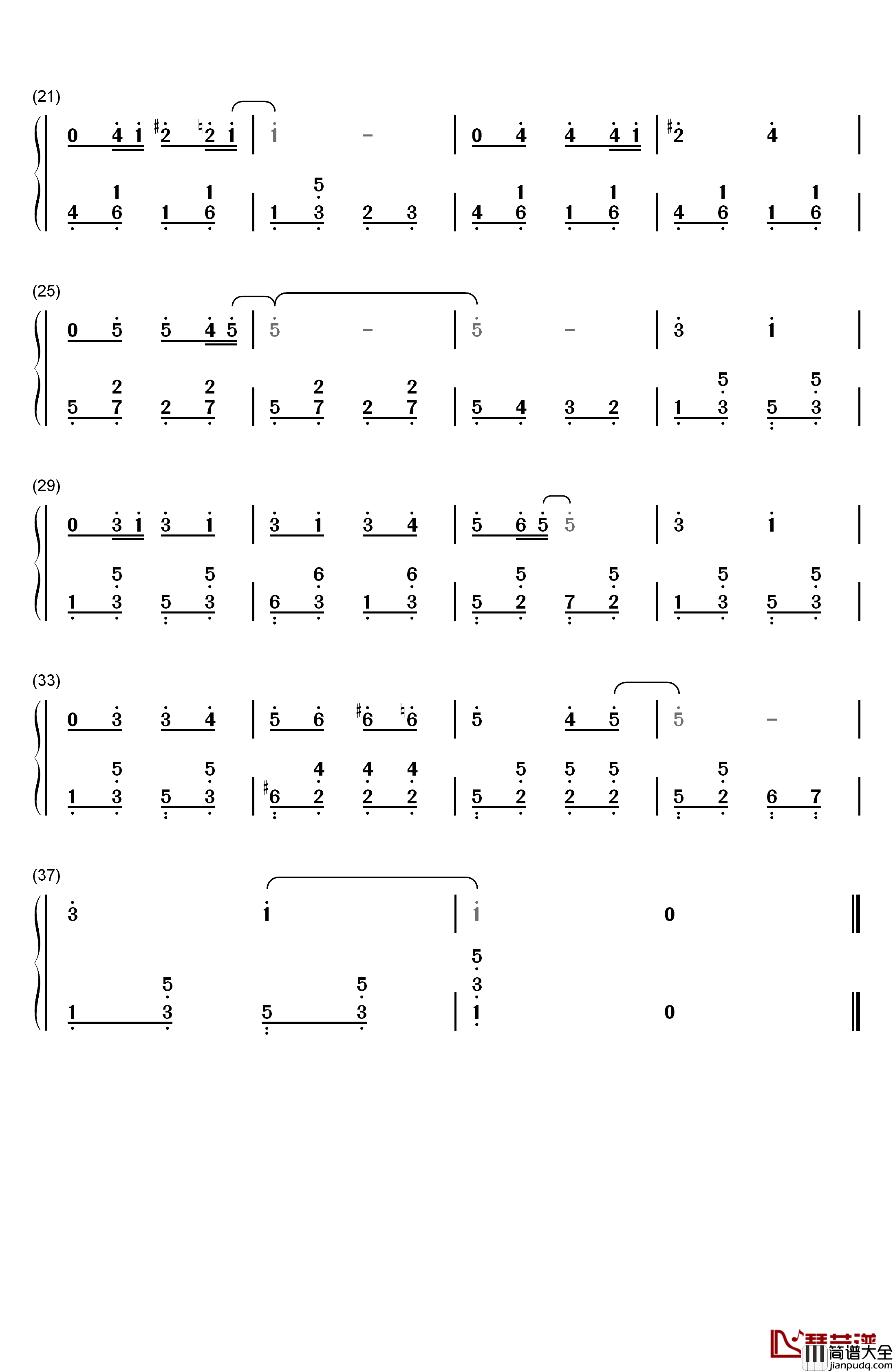 大耳朵图图钢琴简谱_数字双手_郑方