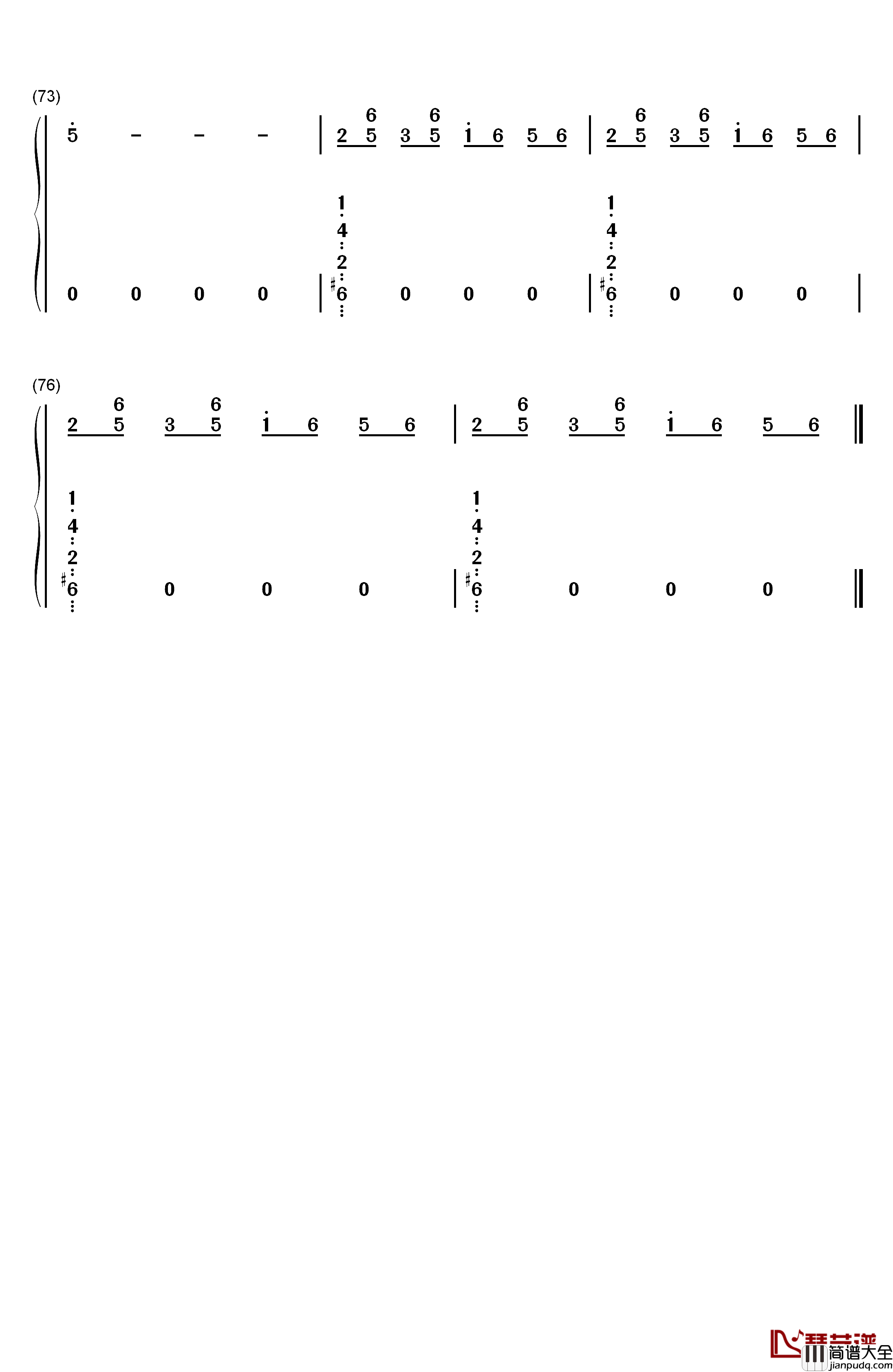 告白之夜钢琴简谱_数字双手_Ayasa