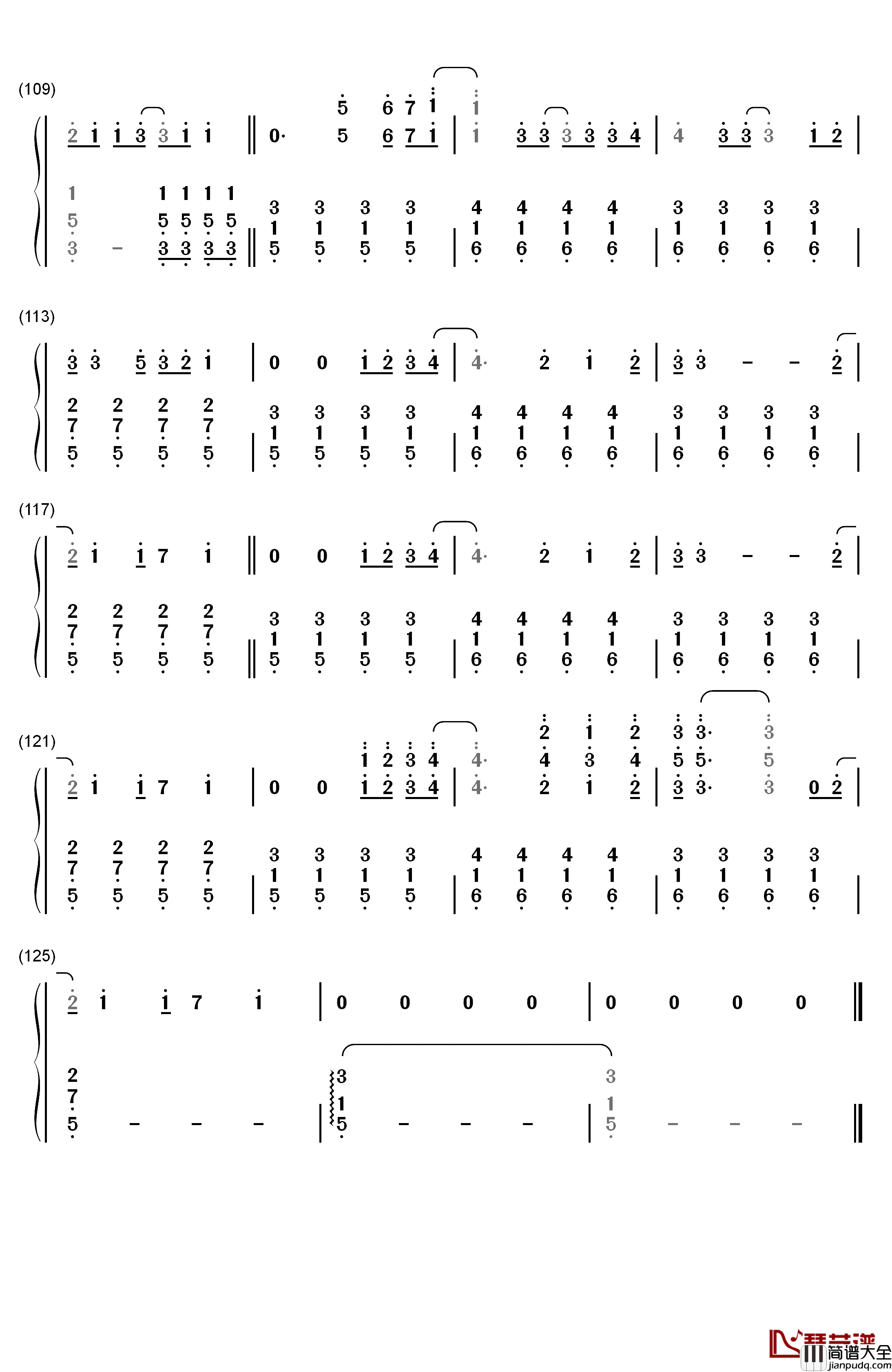 18钢琴简谱_数字双手_One_Direction