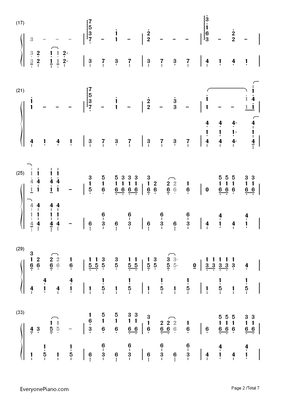 LA_Devotee钢琴简谱_数字双手_Panic_at_the_Disco