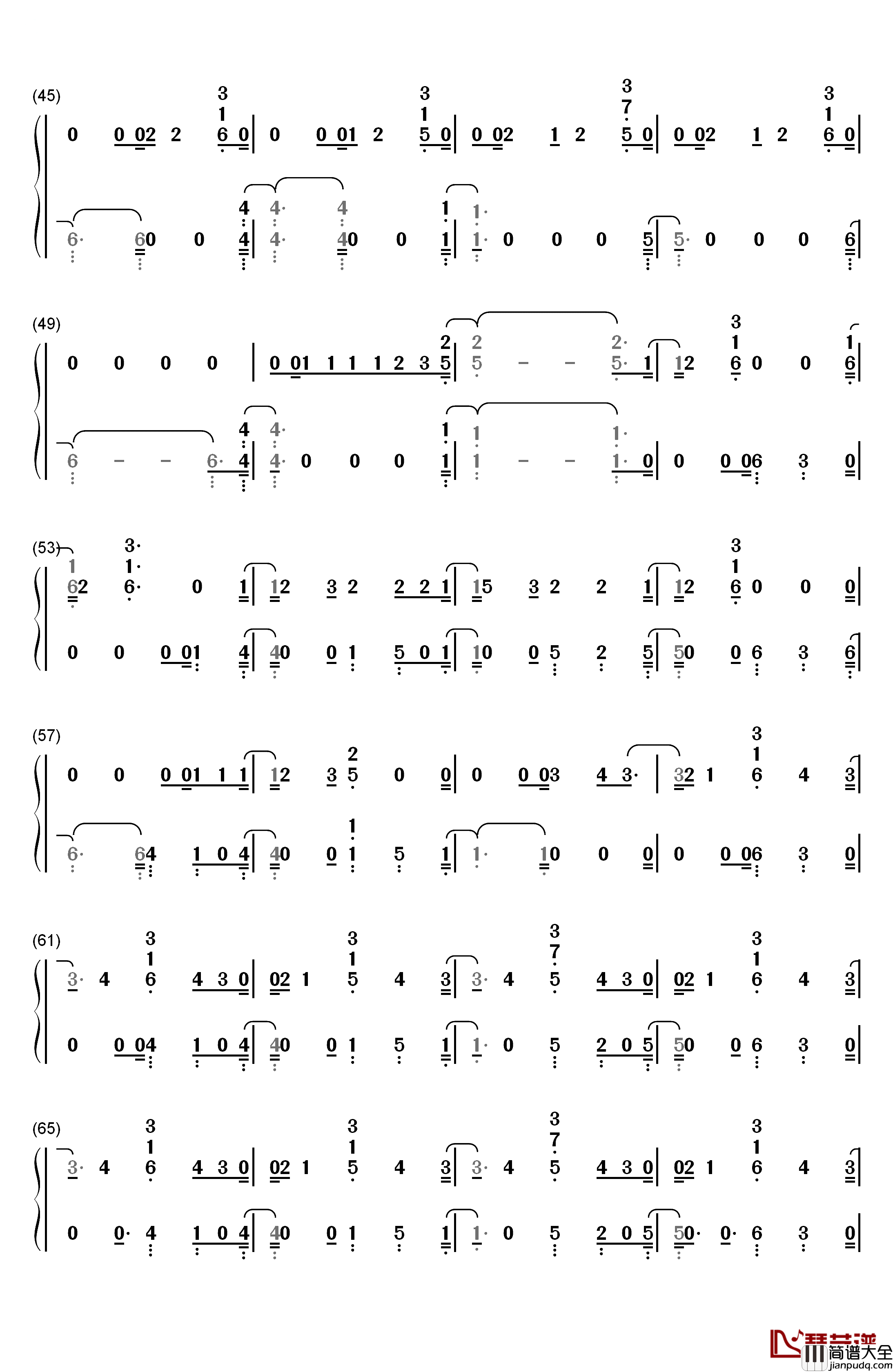 Spotlight钢琴简谱_数字双手_Marshmello_Lil_Peep