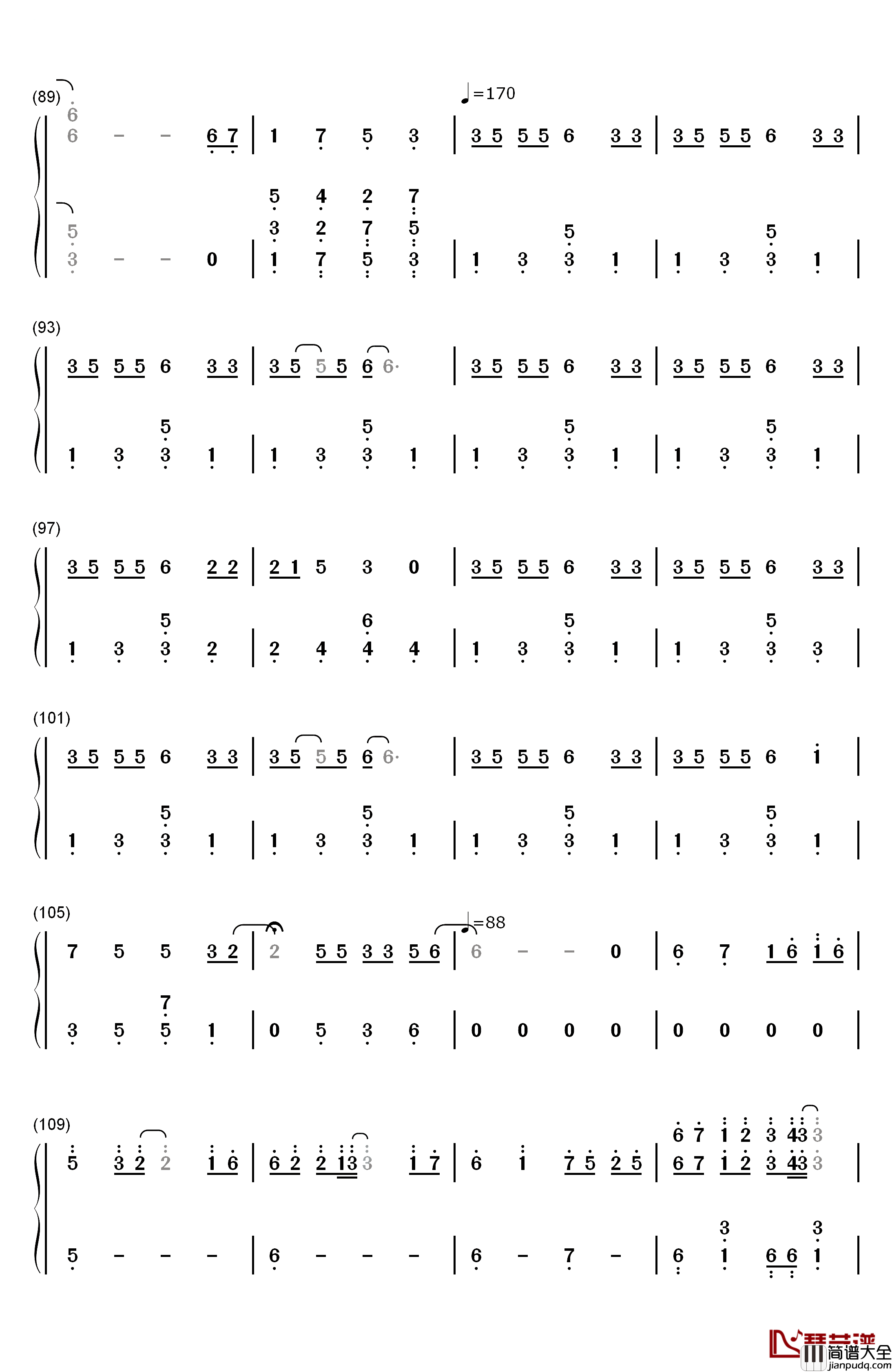 風の唄钢琴简谱_数字双手_めらみぽっぷ