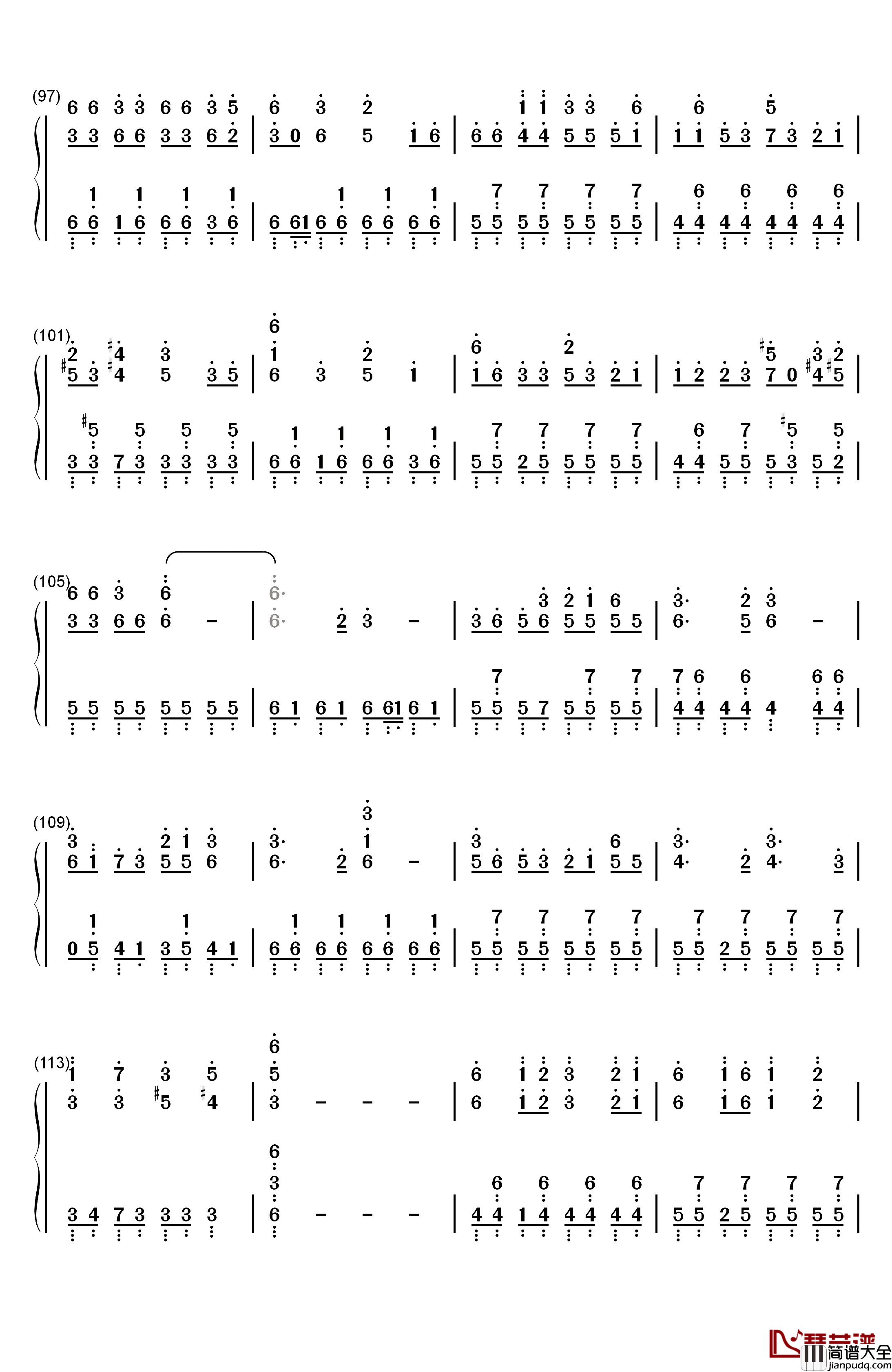 太阳系迪斯科钢琴简谱_数字双手_初音未来