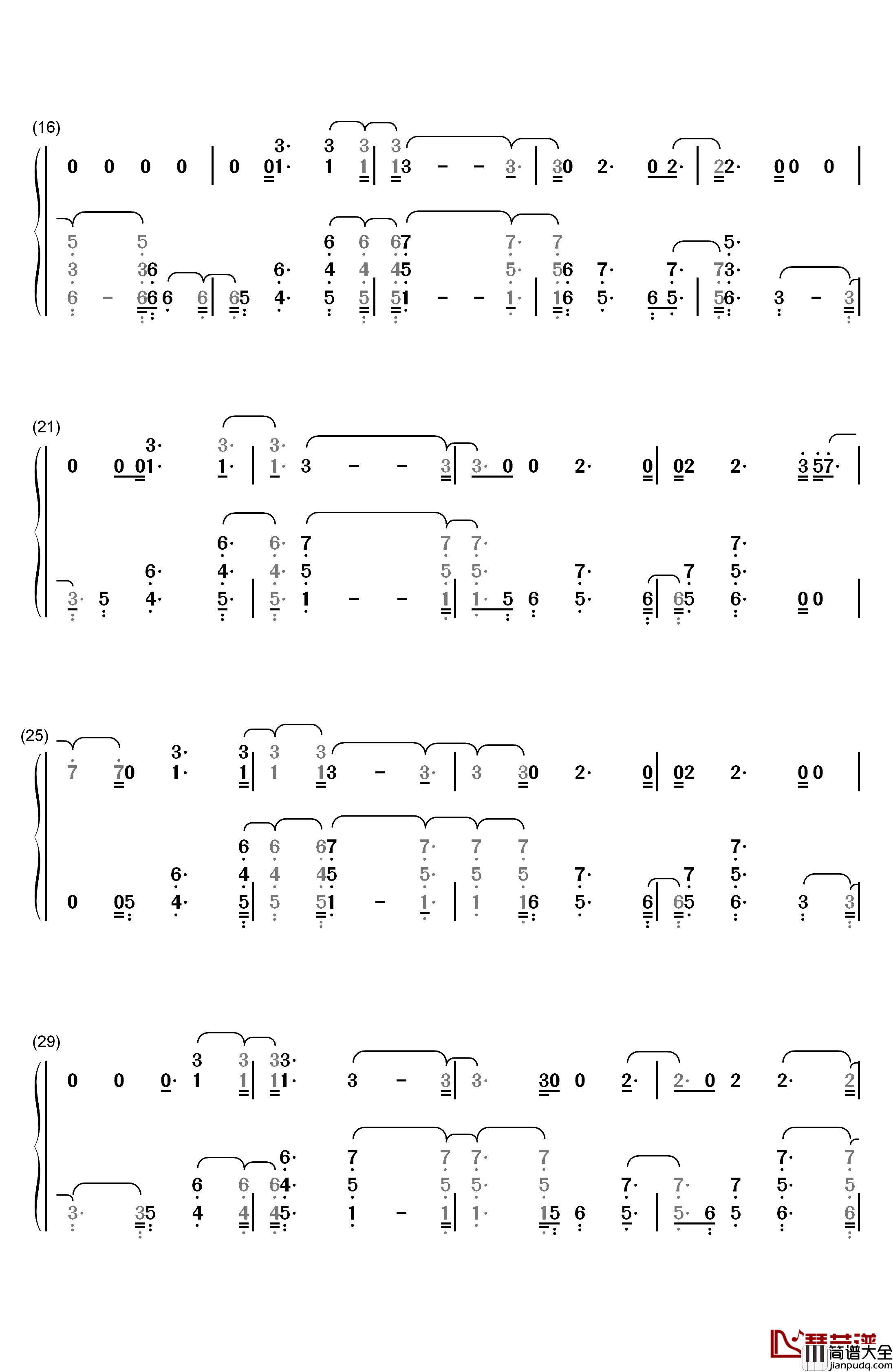 Prayers_Up钢琴简谱_数字双手_Calvin_Harris