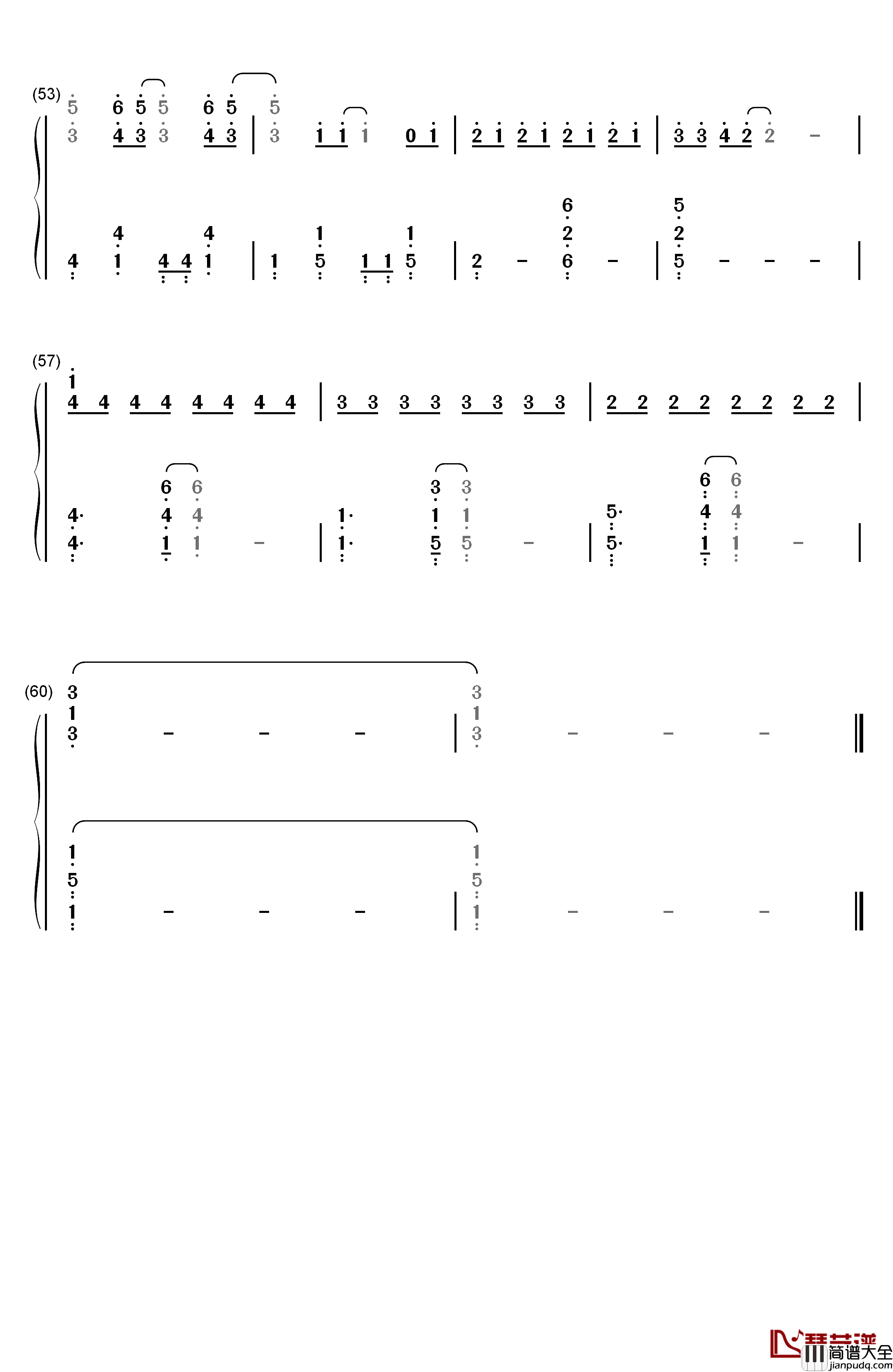 LEO钢琴简谱_数字双手_tacica