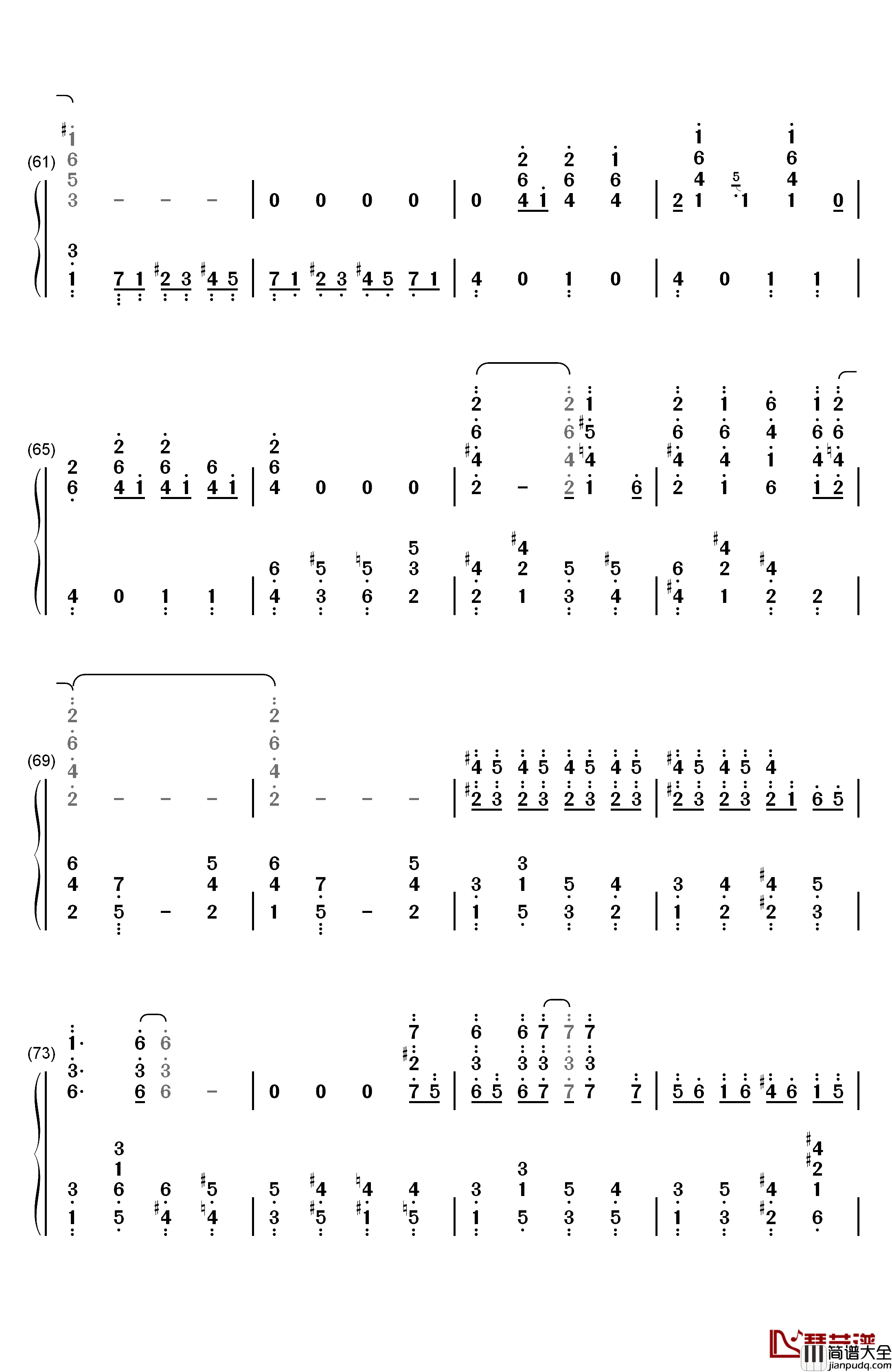 Chinatown_My_Chinatown钢琴简谱_数字双手_Jean_Schwartz