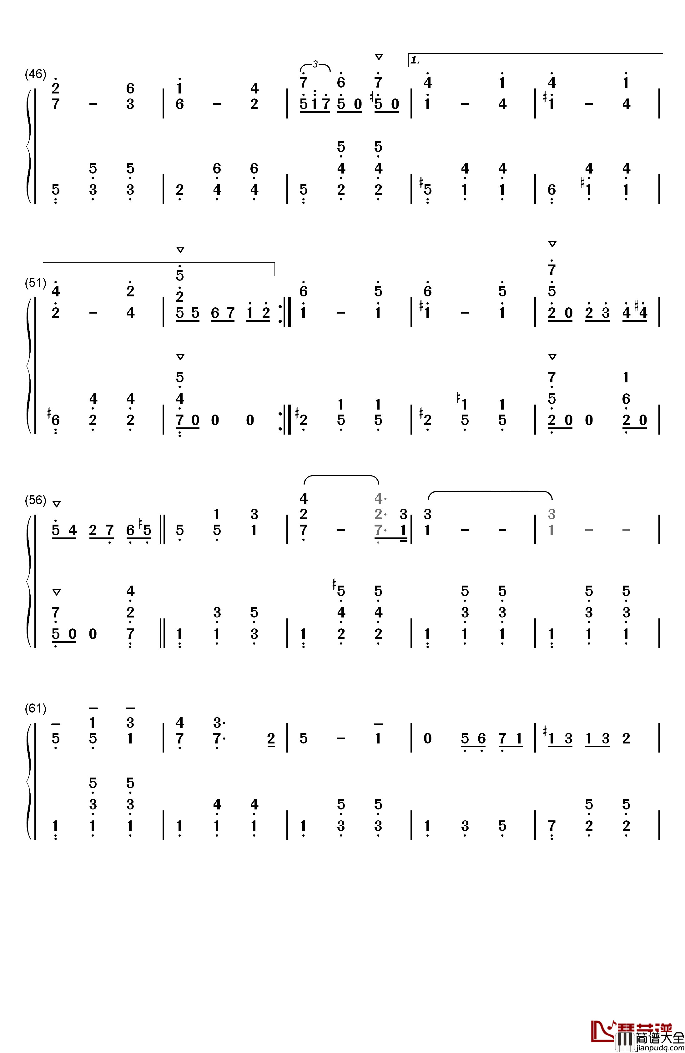 Waltz_of_the_Flowers钢琴简谱_数字双手_柴可夫斯基