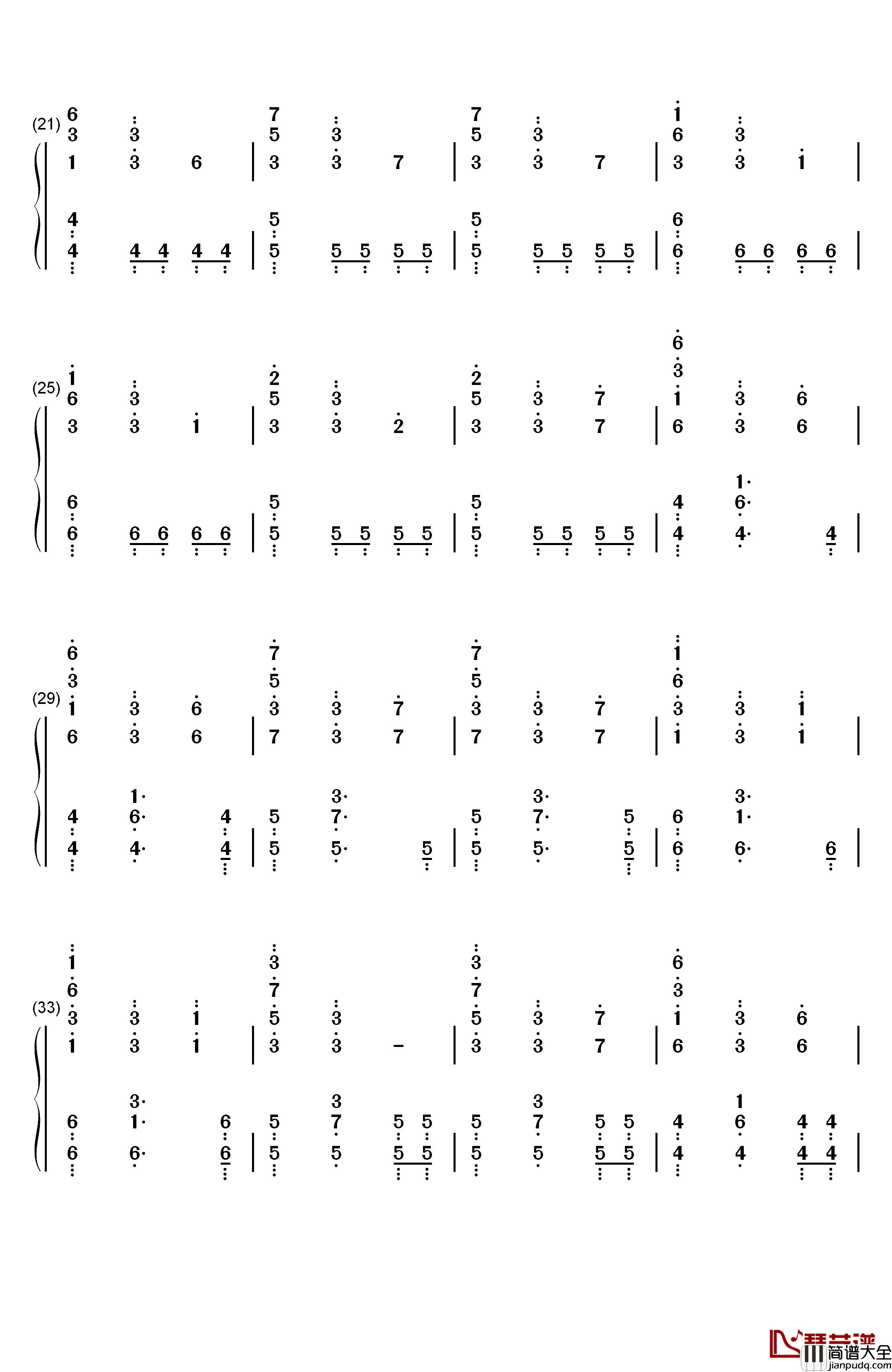 First_Step钢琴简谱_数字双手_Hans_Zimmer