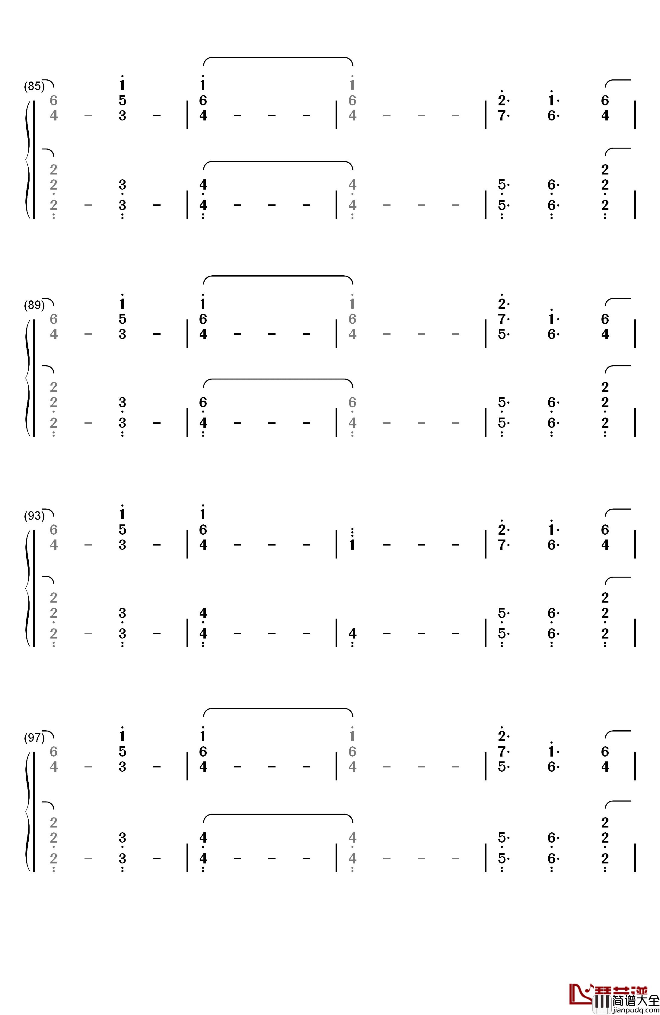 Out_Of_My_Head钢琴简谱_数字双手_Charli_XCX