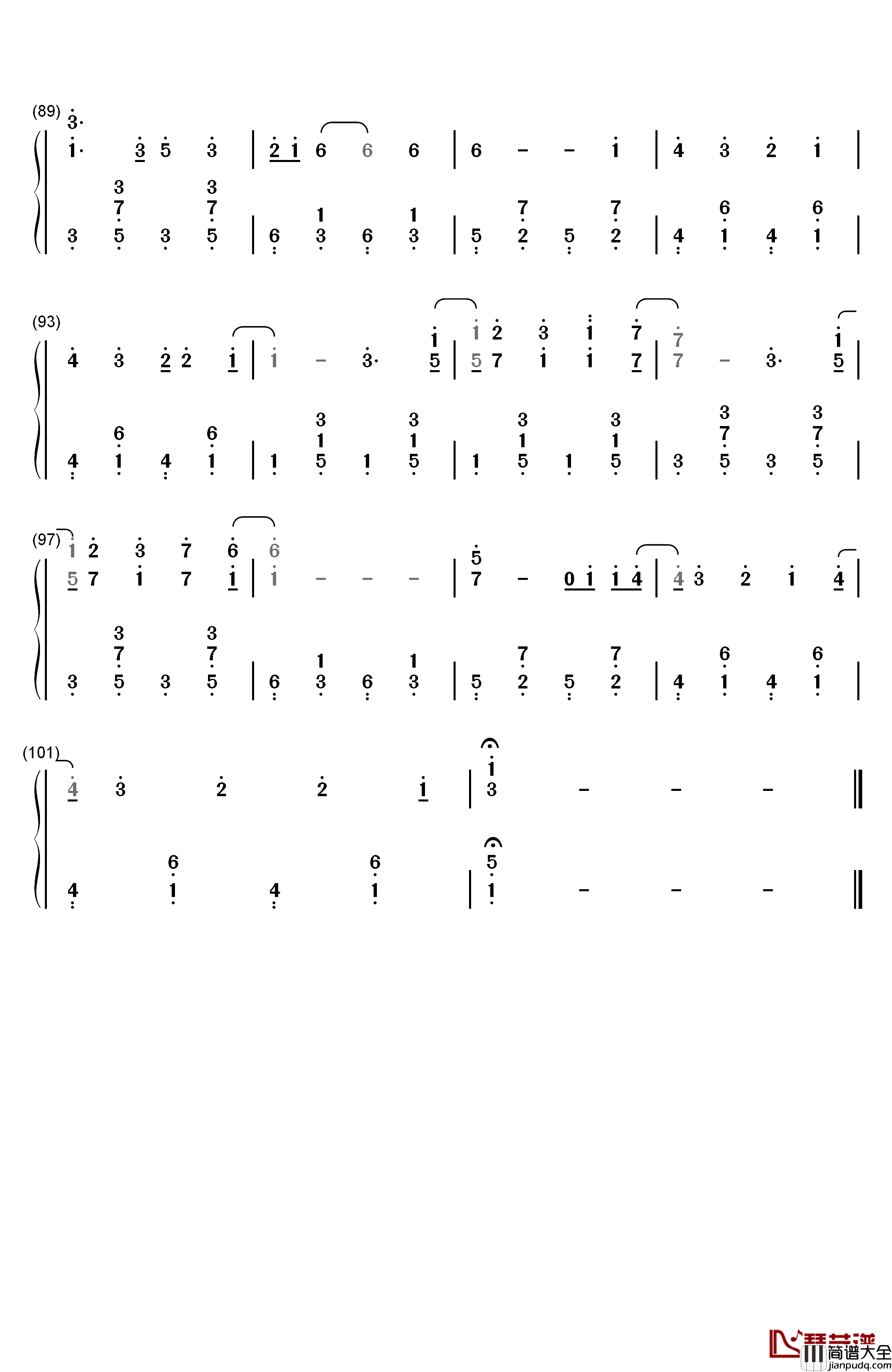 Count_On_Me_钢琴简谱_数字双手_Bruno_Mars