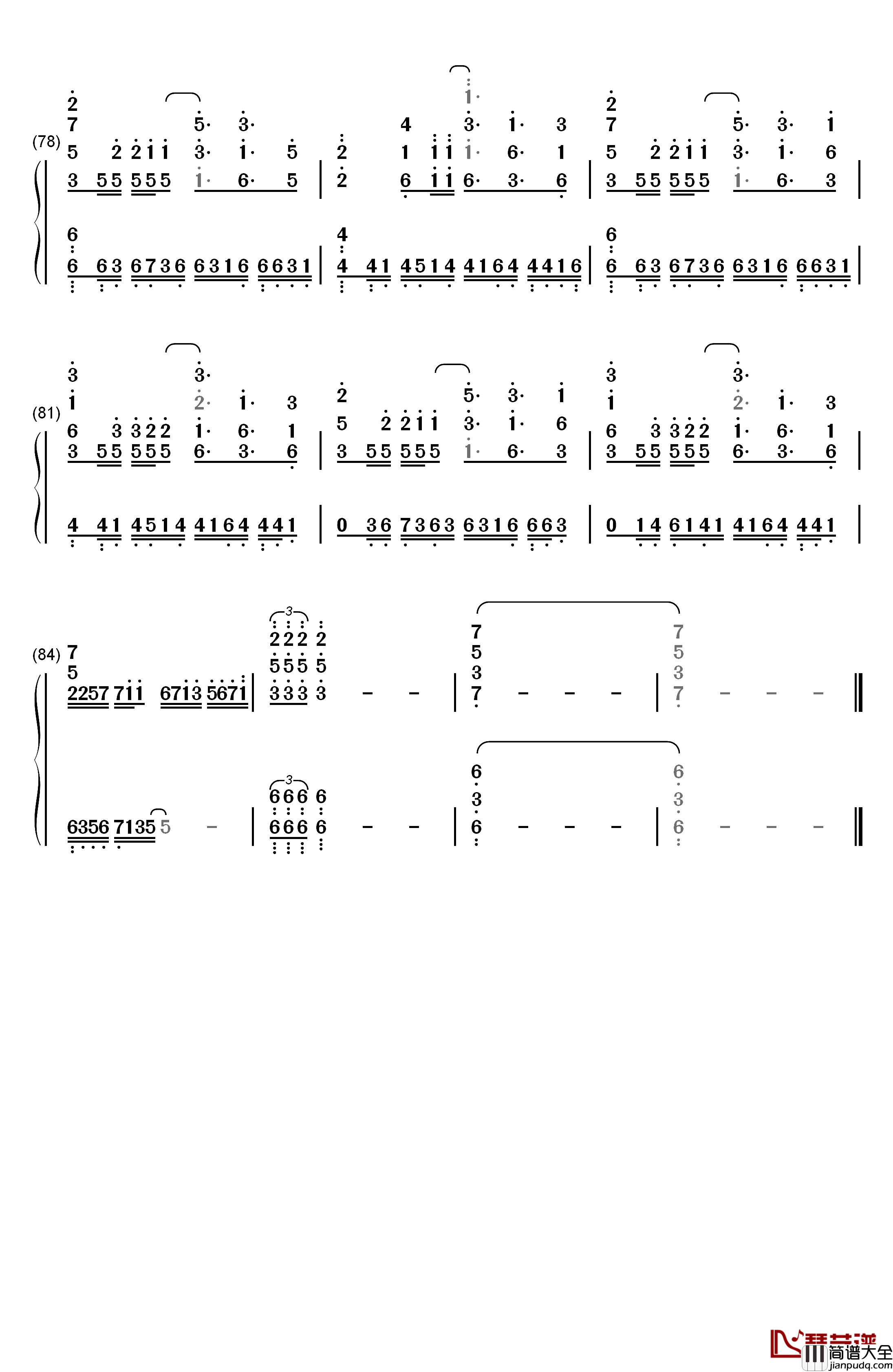 Stay_Alive钢琴简谱_数字双手_爱蜜莉雅（CV:高桥李依）