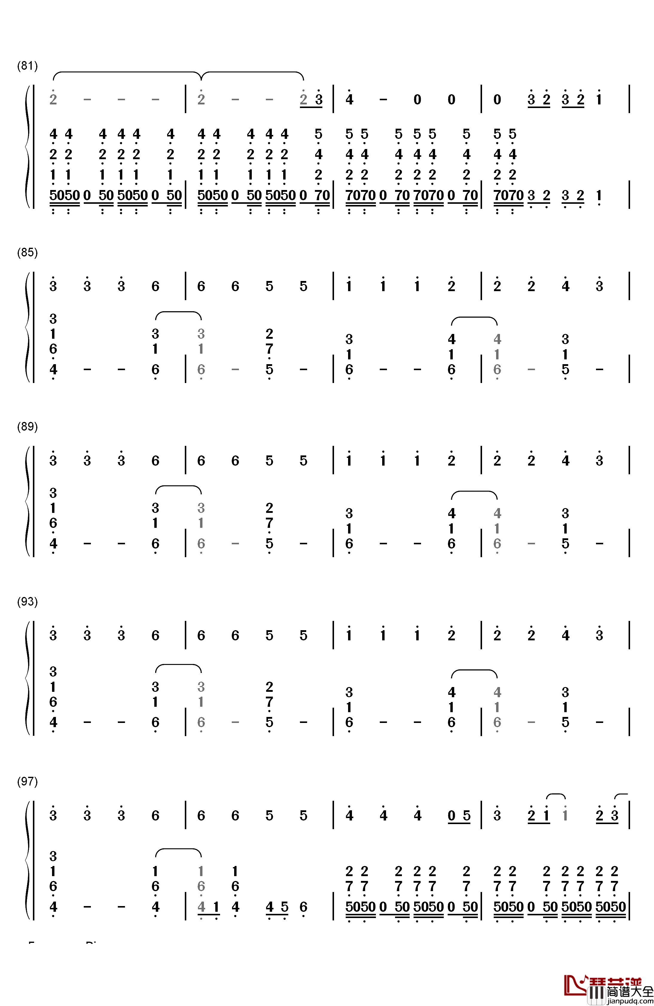 I_Remember_You钢琴简谱_数字双手_Tom_Chaplin