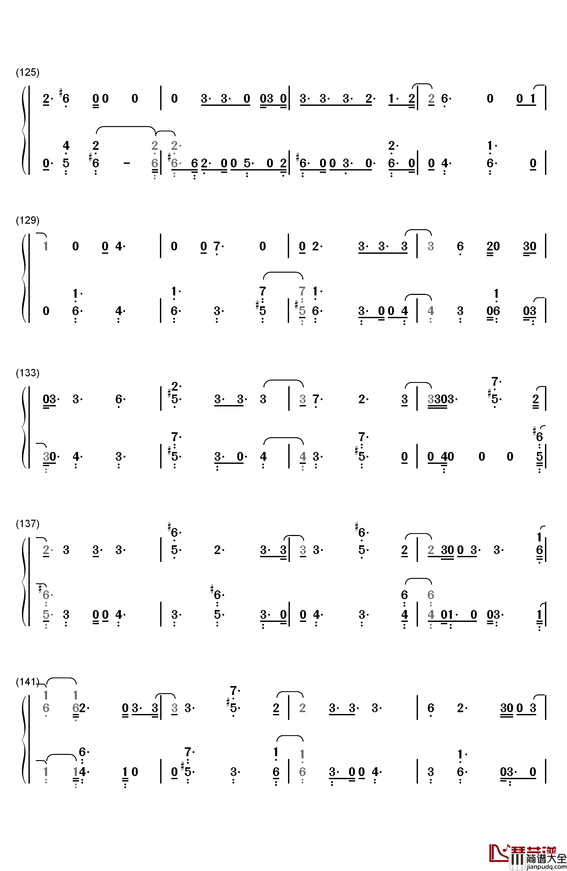 Summer_Bummer钢琴简谱_数字双手_Lana_Del_Rey